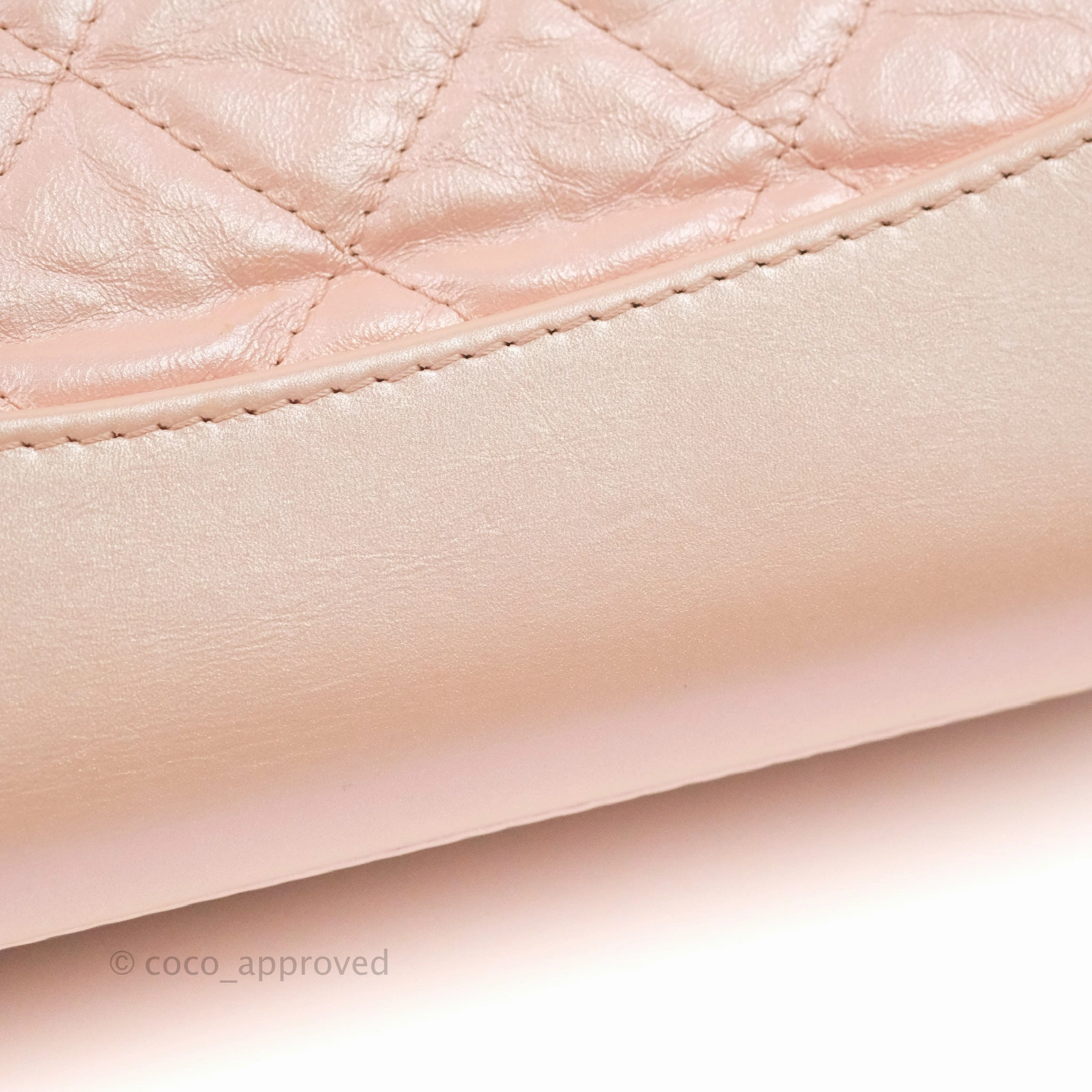Chanel Small Gabrielle Backpack Iridescent Pink Aged Calfskin
