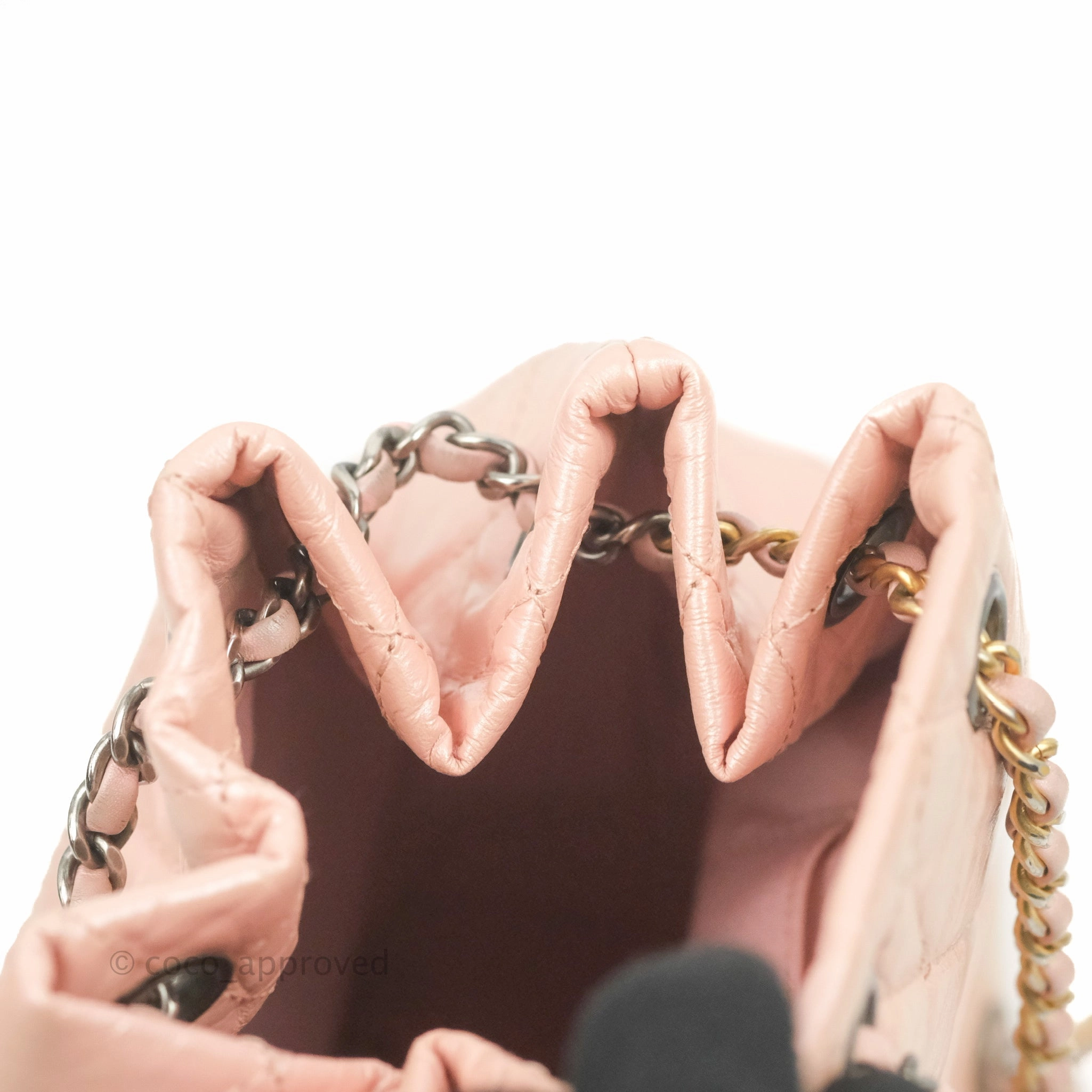 Chanel Small Gabrielle Backpack Iridescent Pink Aged Calfskin