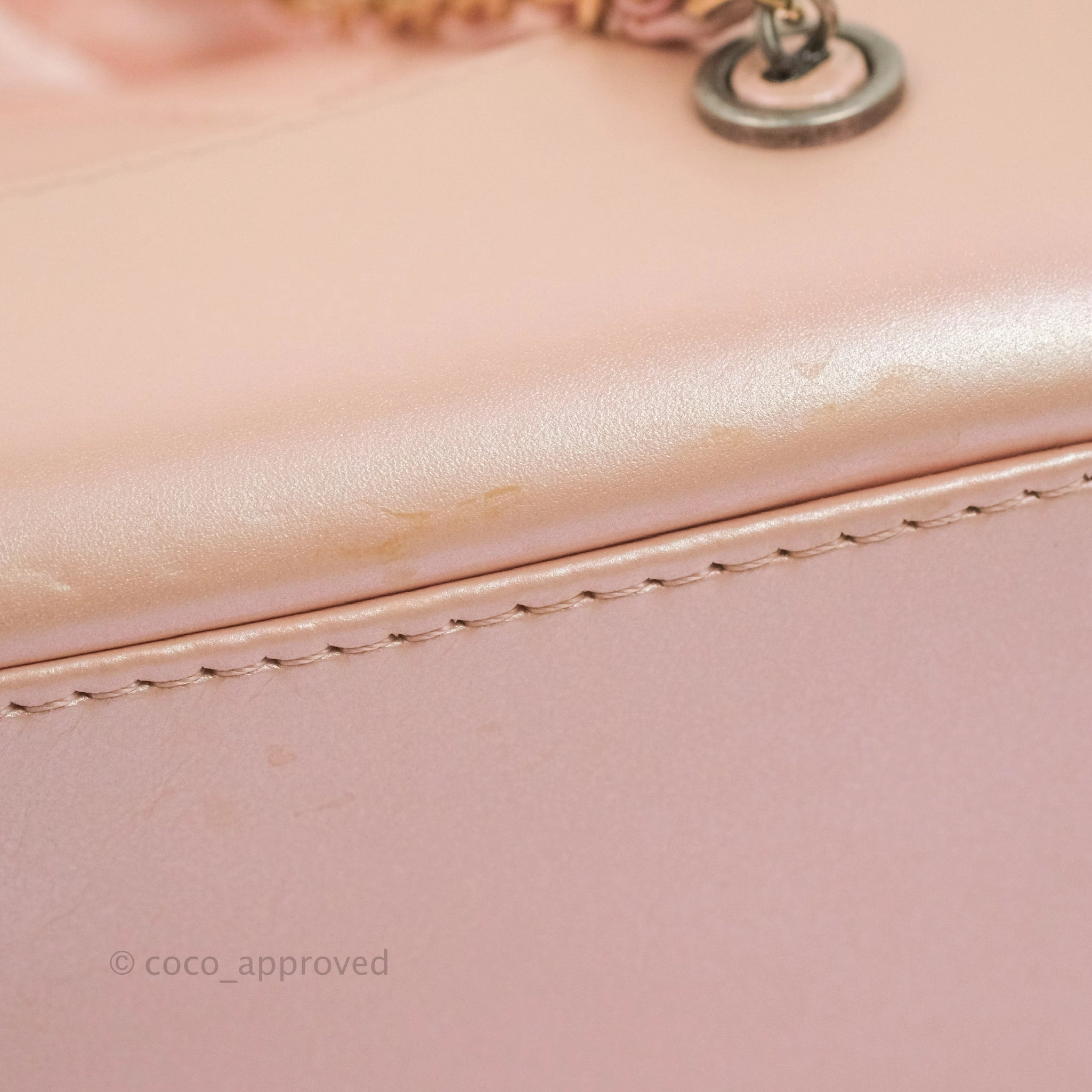 Chanel Small Gabrielle Backpack Iridescent Pink Aged Calfskin