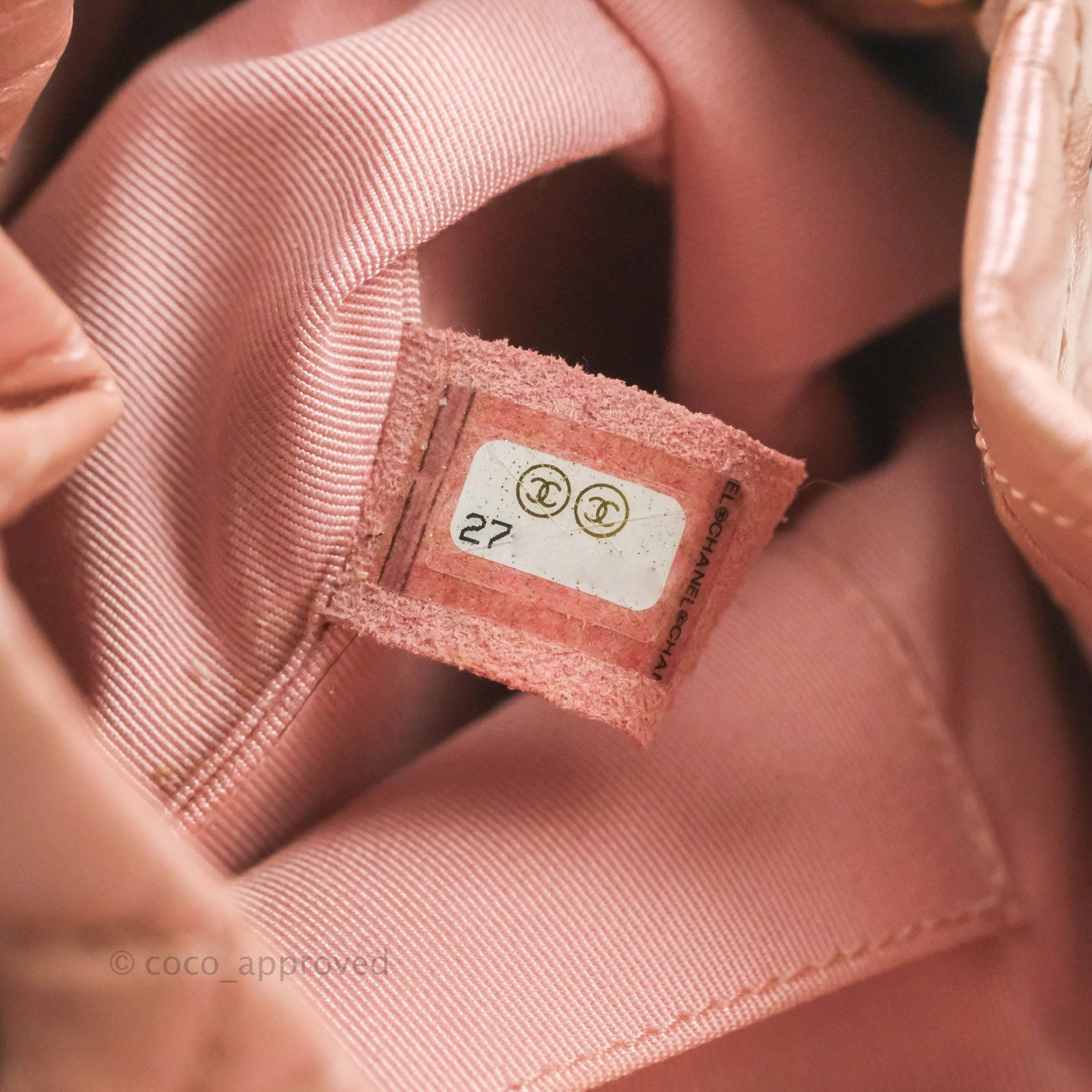 Chanel Small Gabrielle Backpack Iridescent Pink Aged Calfskin
