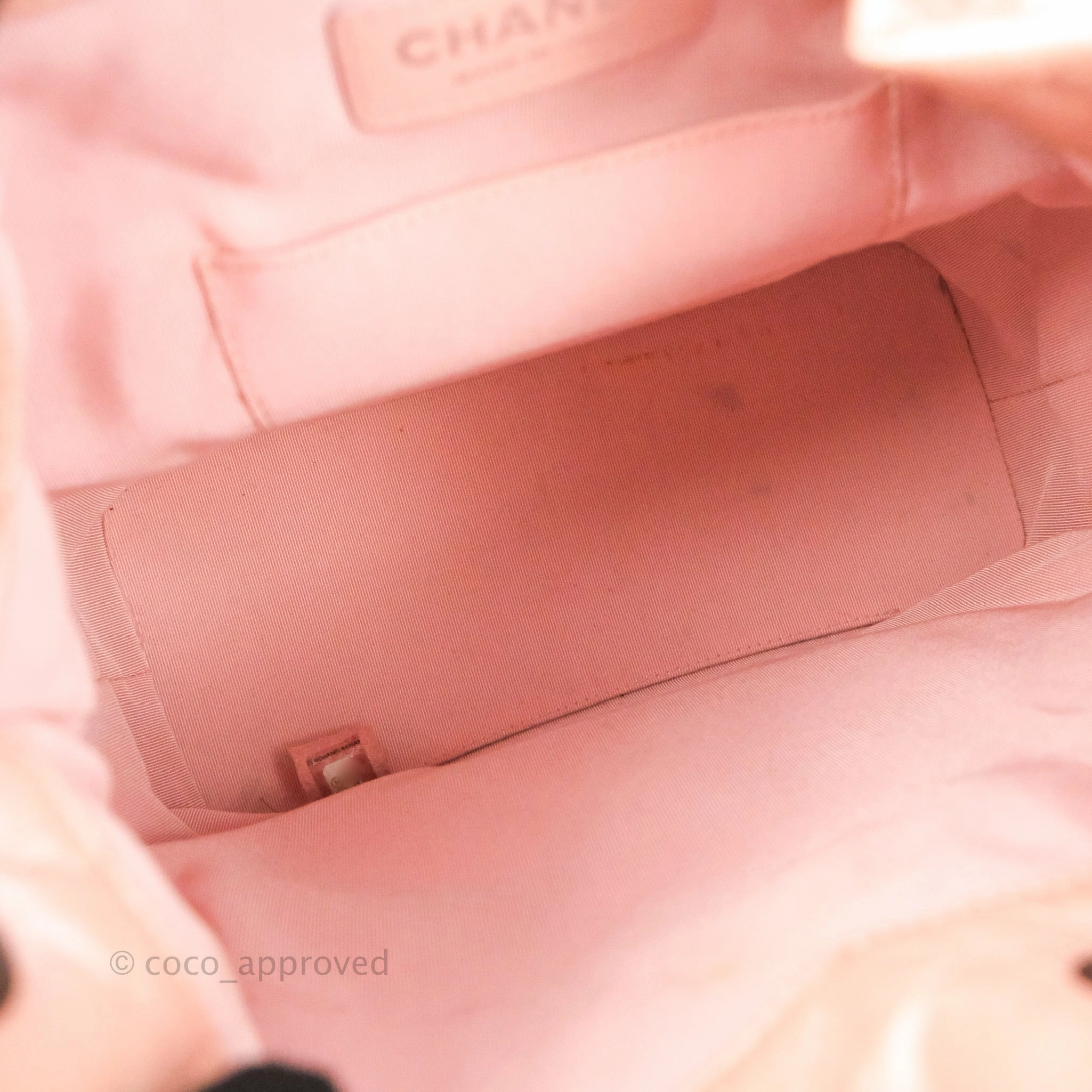 Chanel Small Gabrielle Backpack Iridescent Pink Aged Calfskin