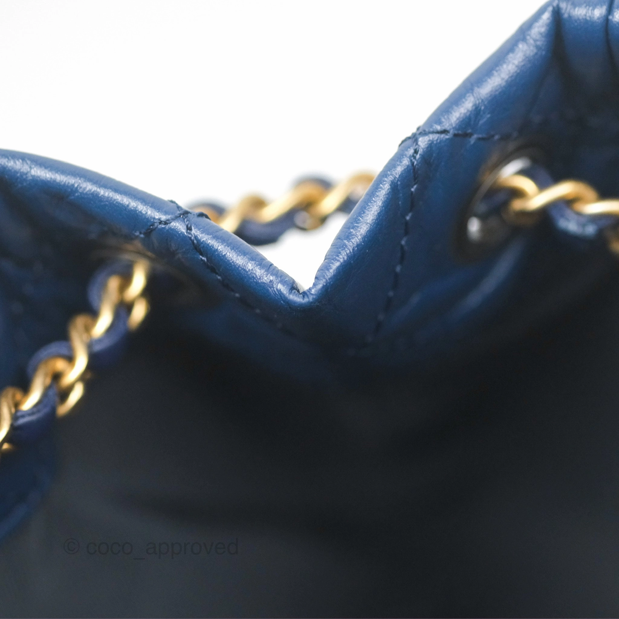 Chanel Small Gabrielle Backpack Navy Aged Calfskin