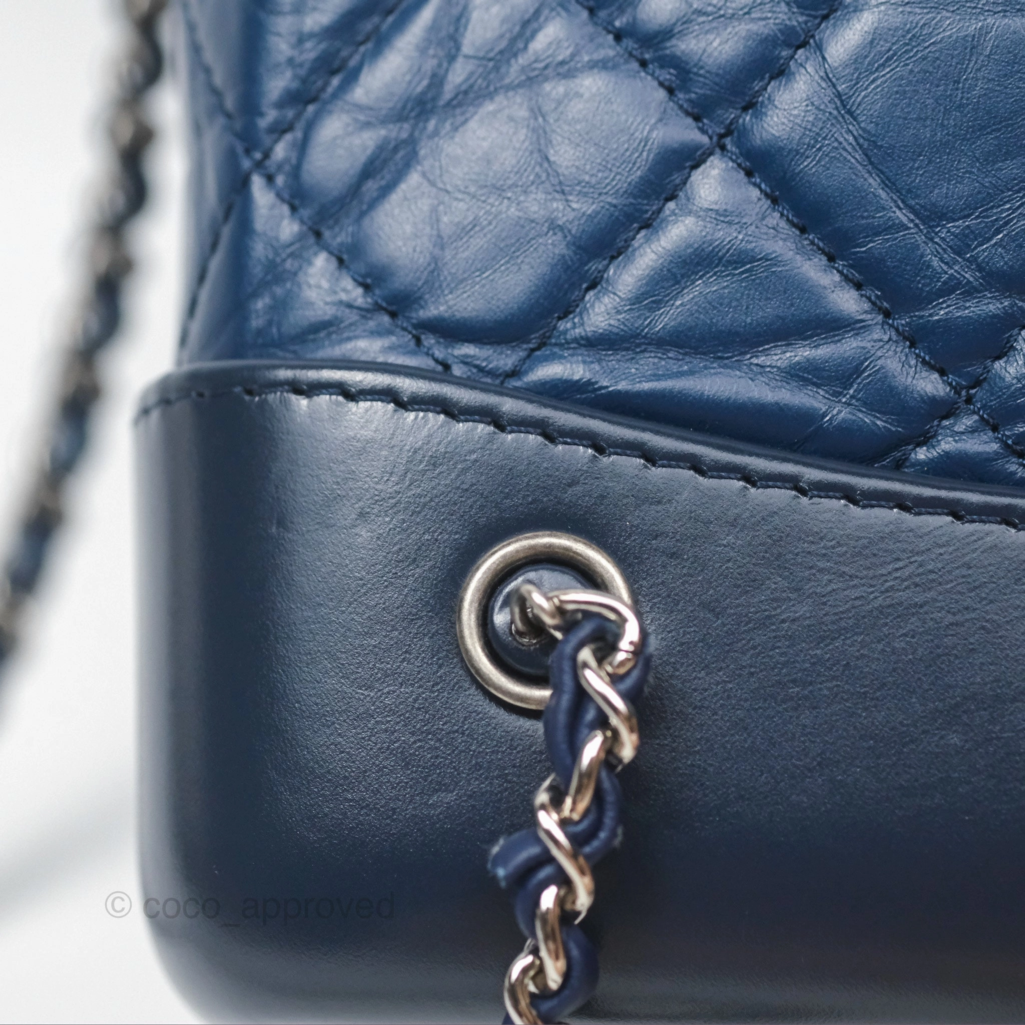 Chanel Small Gabrielle Backpack Navy Aged Calfskin