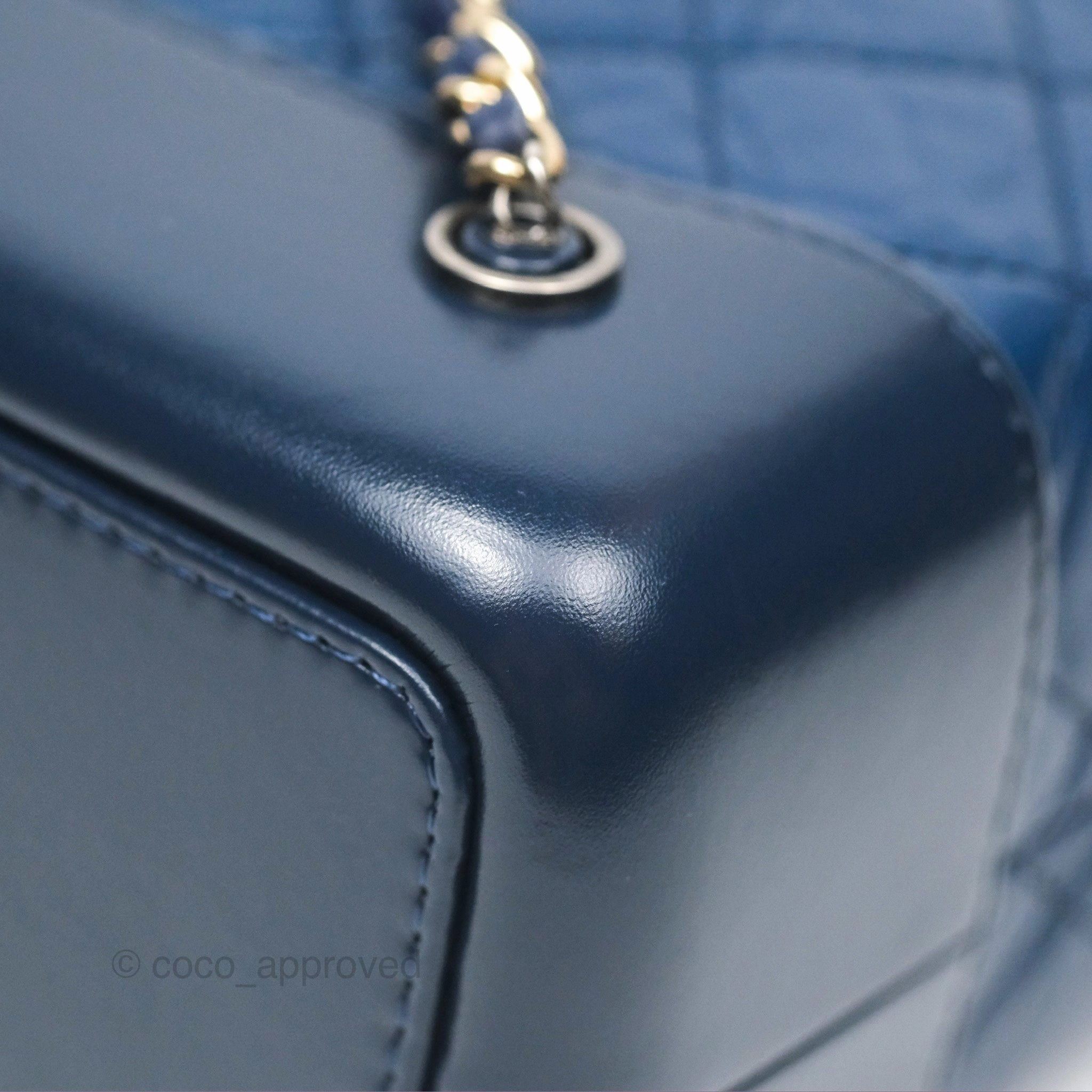 Chanel Small Gabrielle Backpack Navy Aged Calfskin