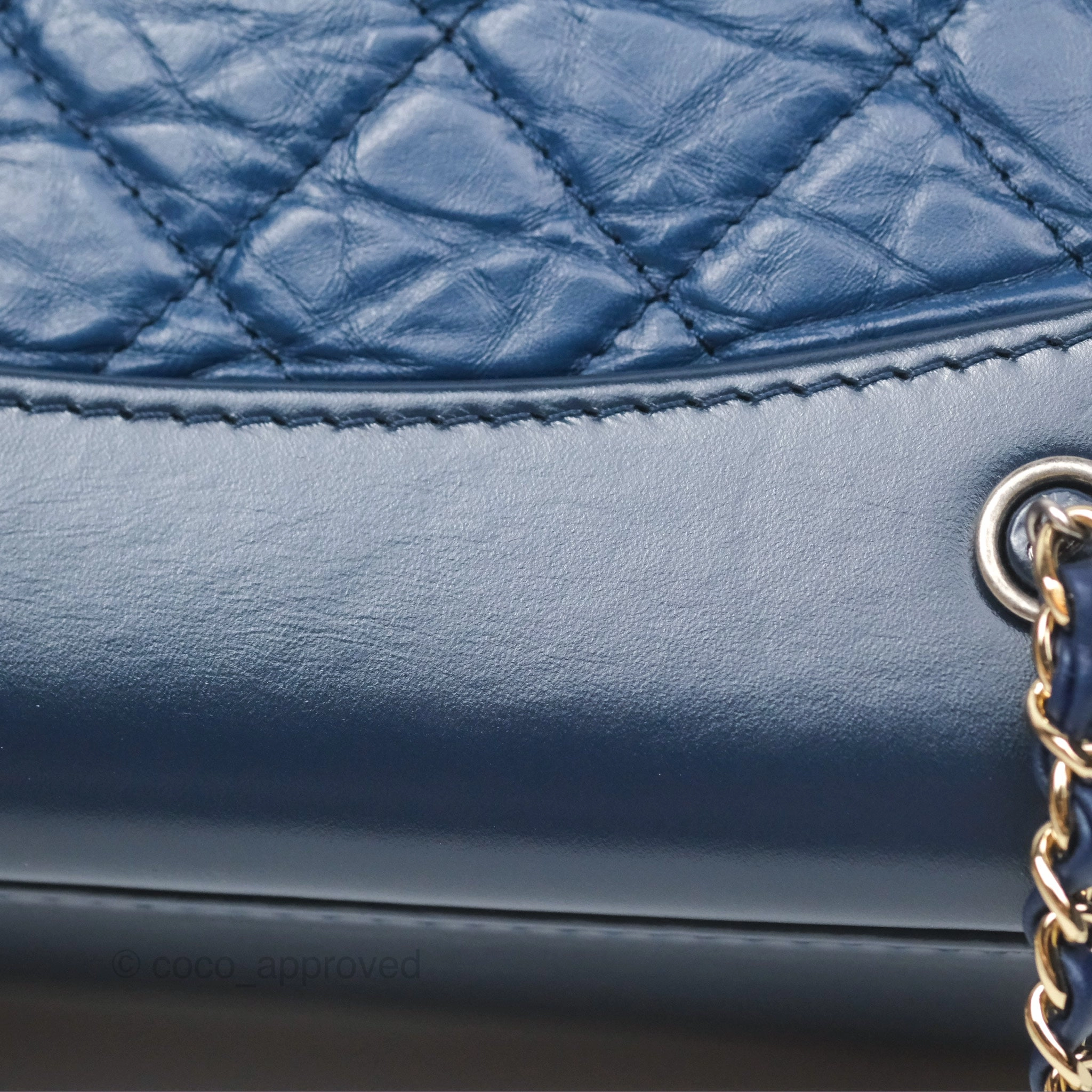Chanel Small Gabrielle Backpack Navy Aged Calfskin