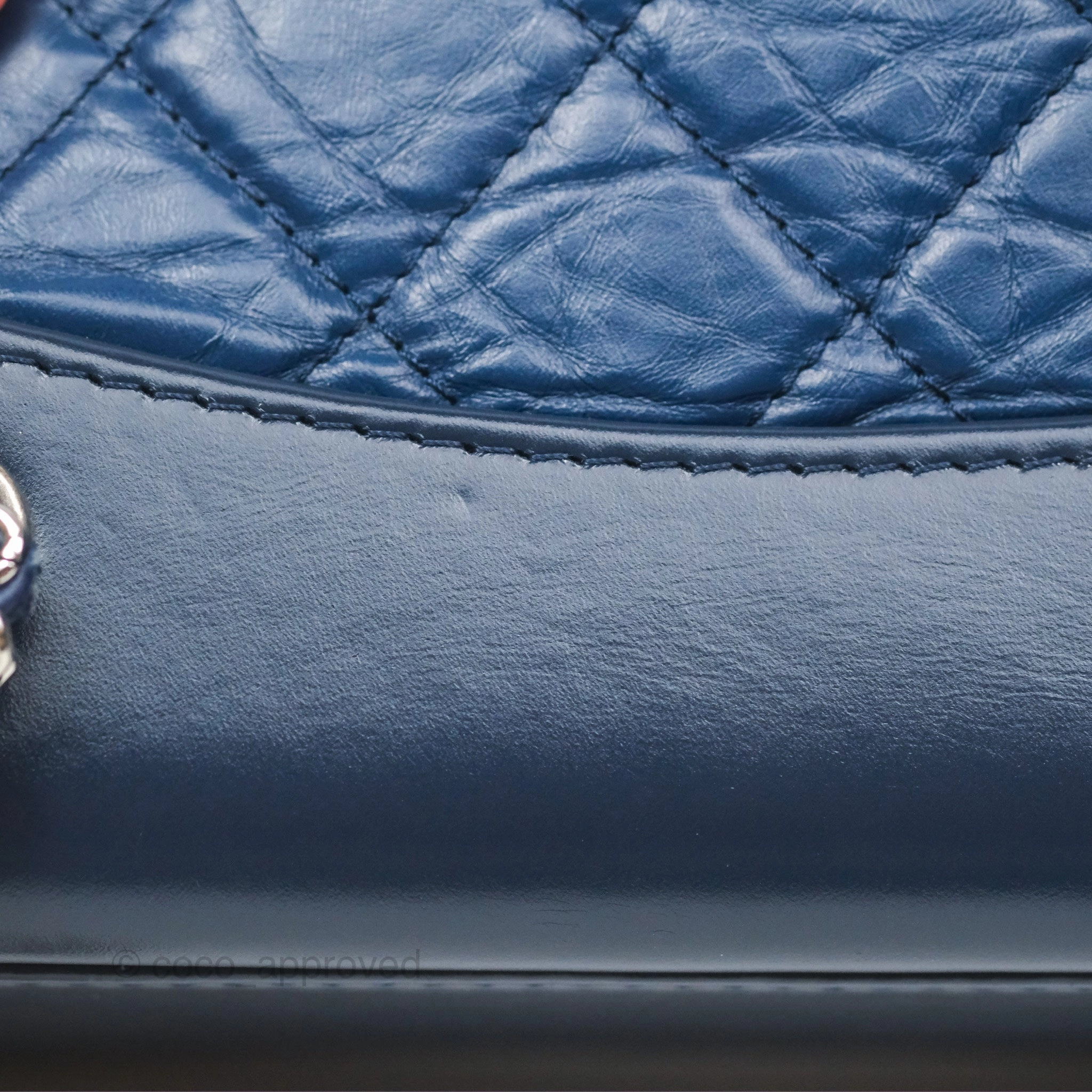 Chanel Small Gabrielle Backpack Navy Aged Calfskin