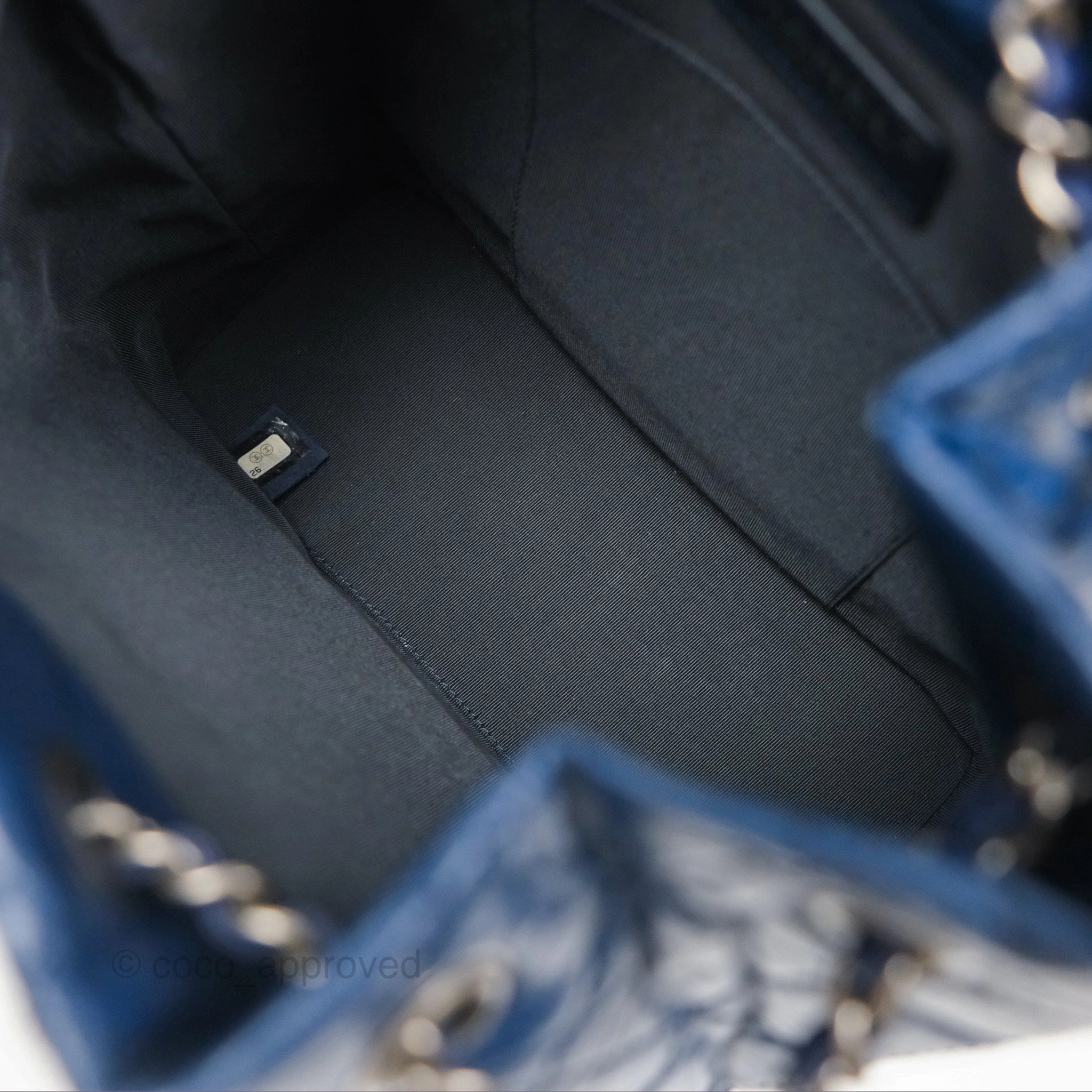 Chanel Small Gabrielle Backpack Navy Aged Calfskin