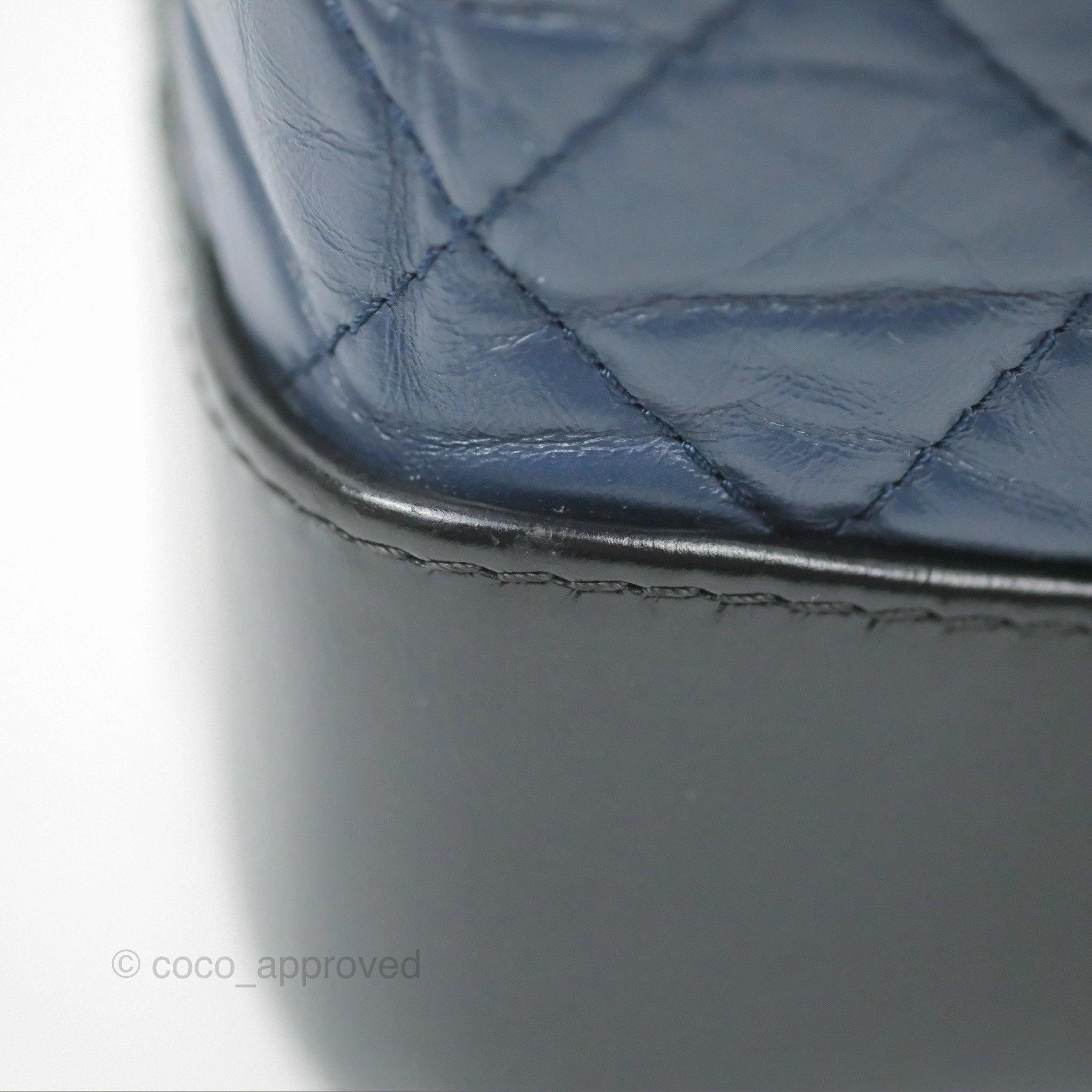 Chanel Small Gabrielle Backpack Navy Black Aged Calfskin