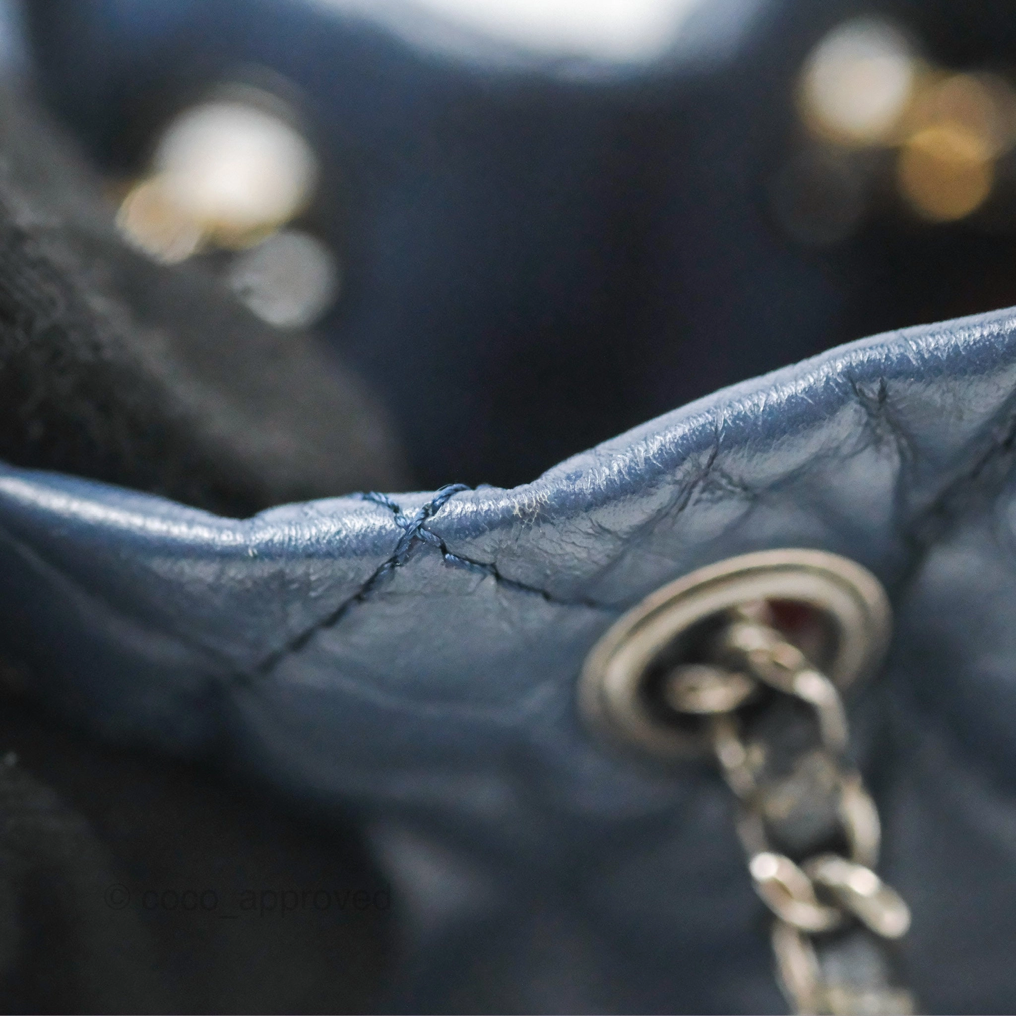 Chanel Small Gabrielle Backpack Navy Black Aged Calfskin