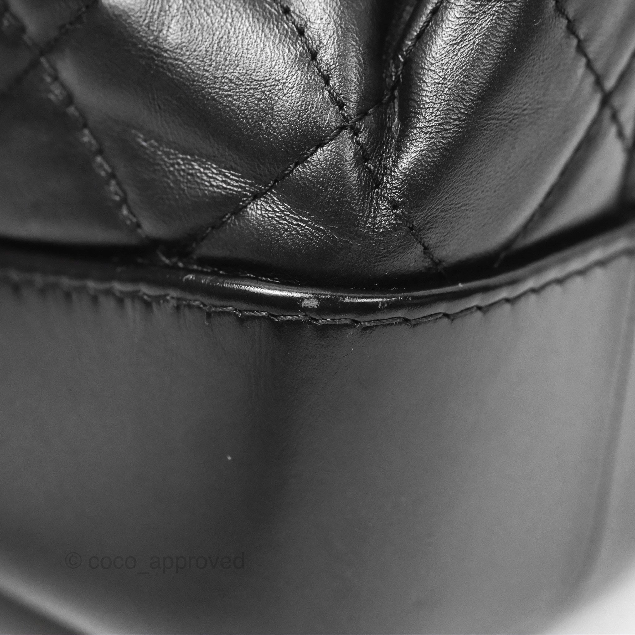 Chanel Small Gabrielle Backpack Quilted Black Aged Calfskin