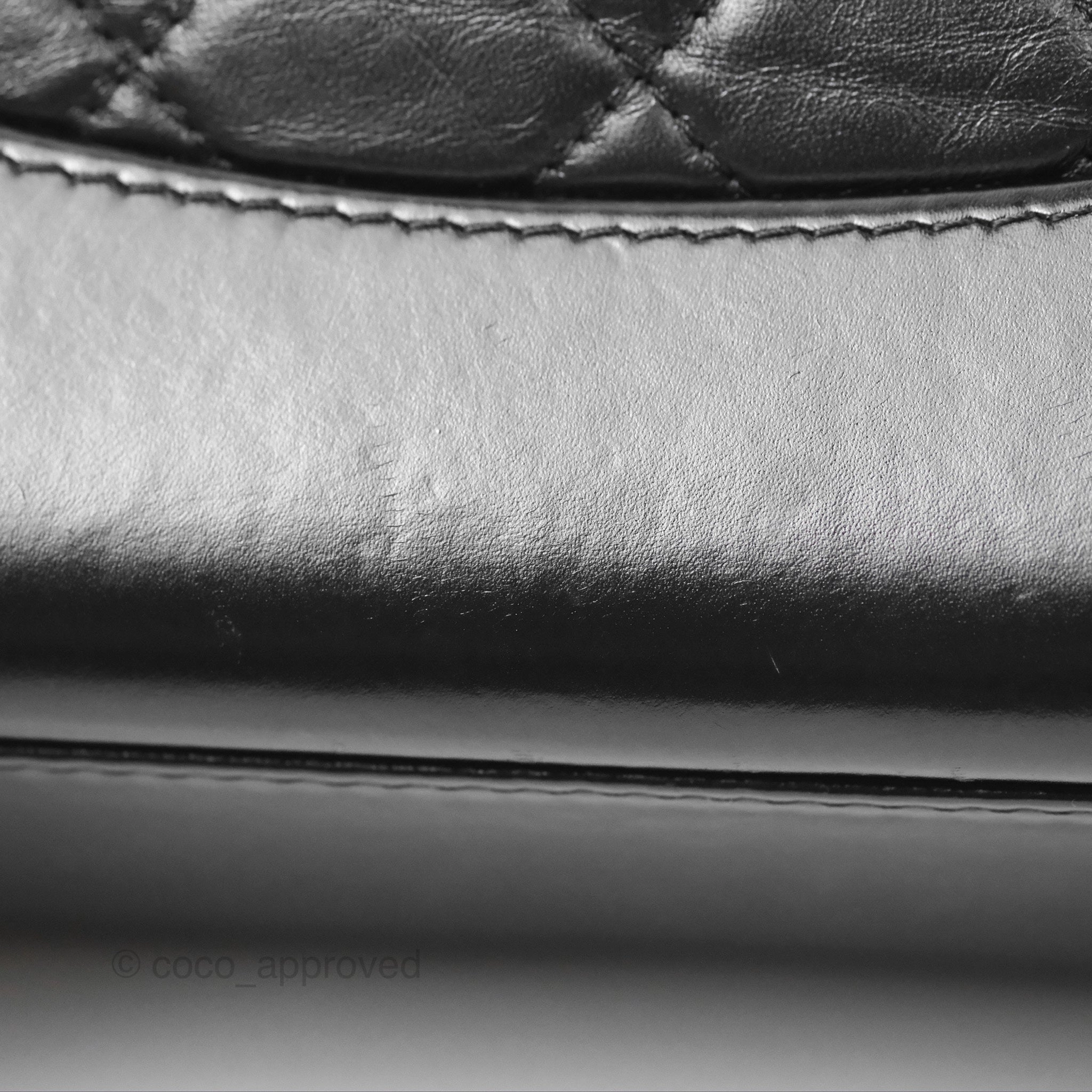 Chanel Small Gabrielle Backpack Quilted Black Aged Calfskin