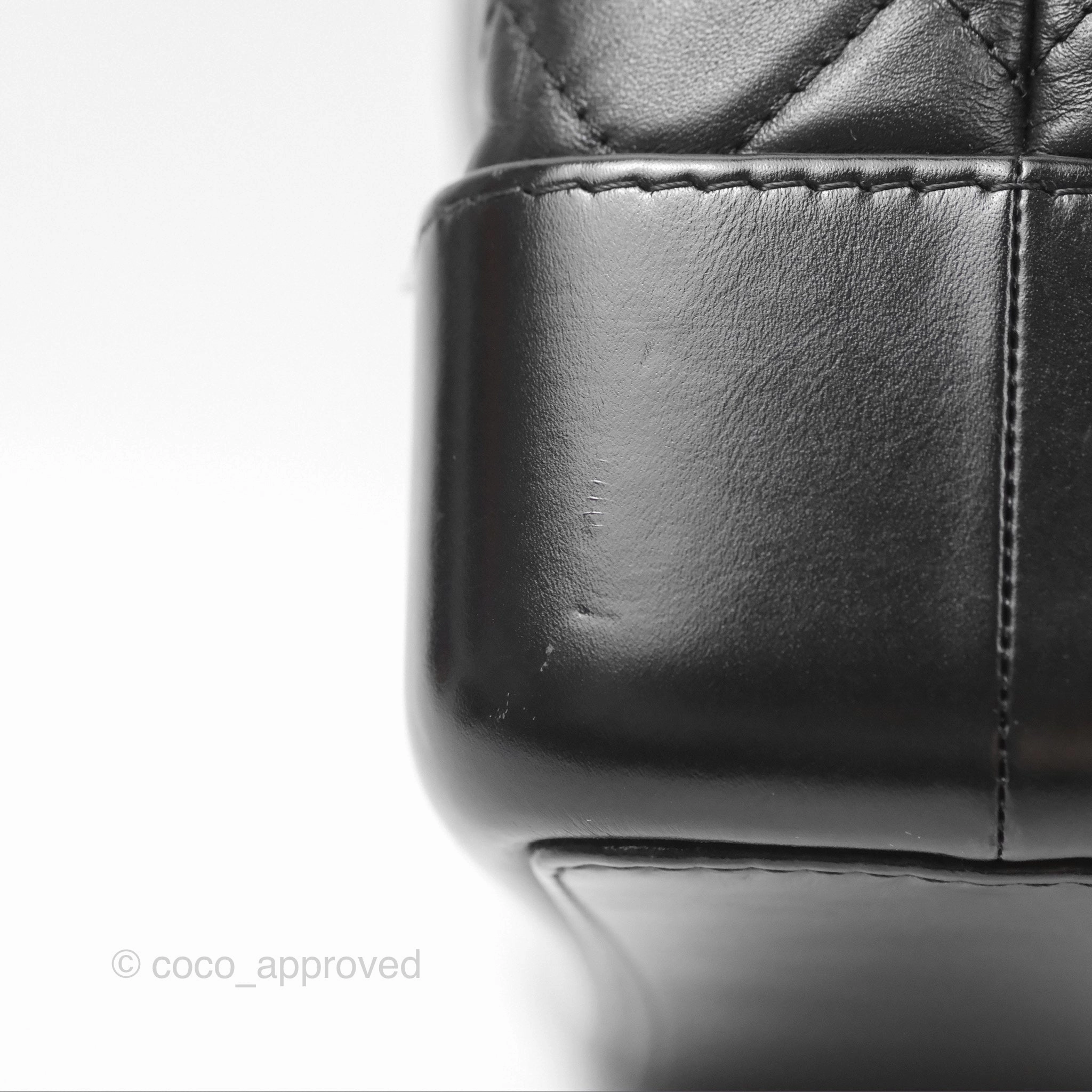Chanel Small Gabrielle Backpack Quilted Black Aged Calfskin