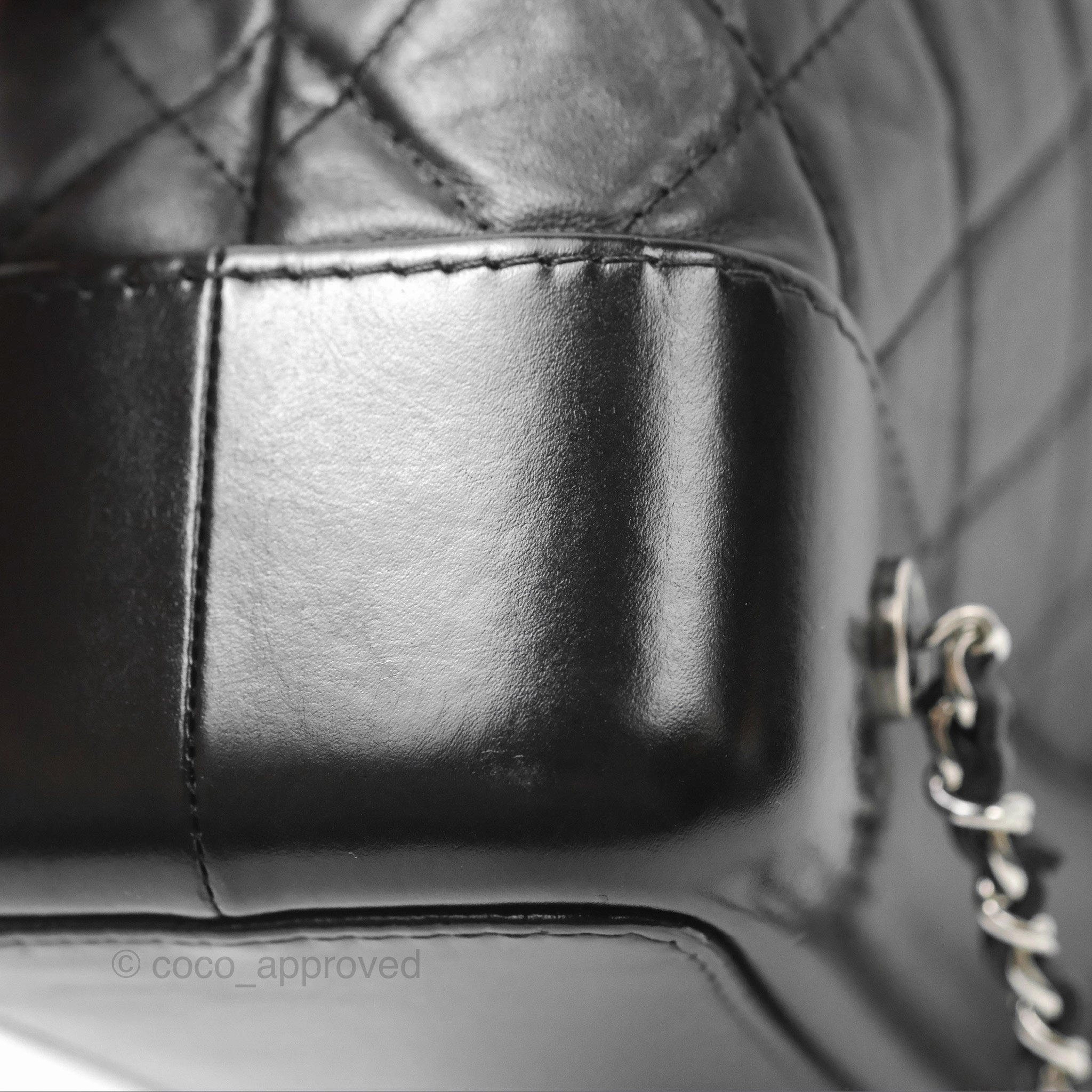 Chanel Small Gabrielle Backpack Quilted Black Aged Calfskin