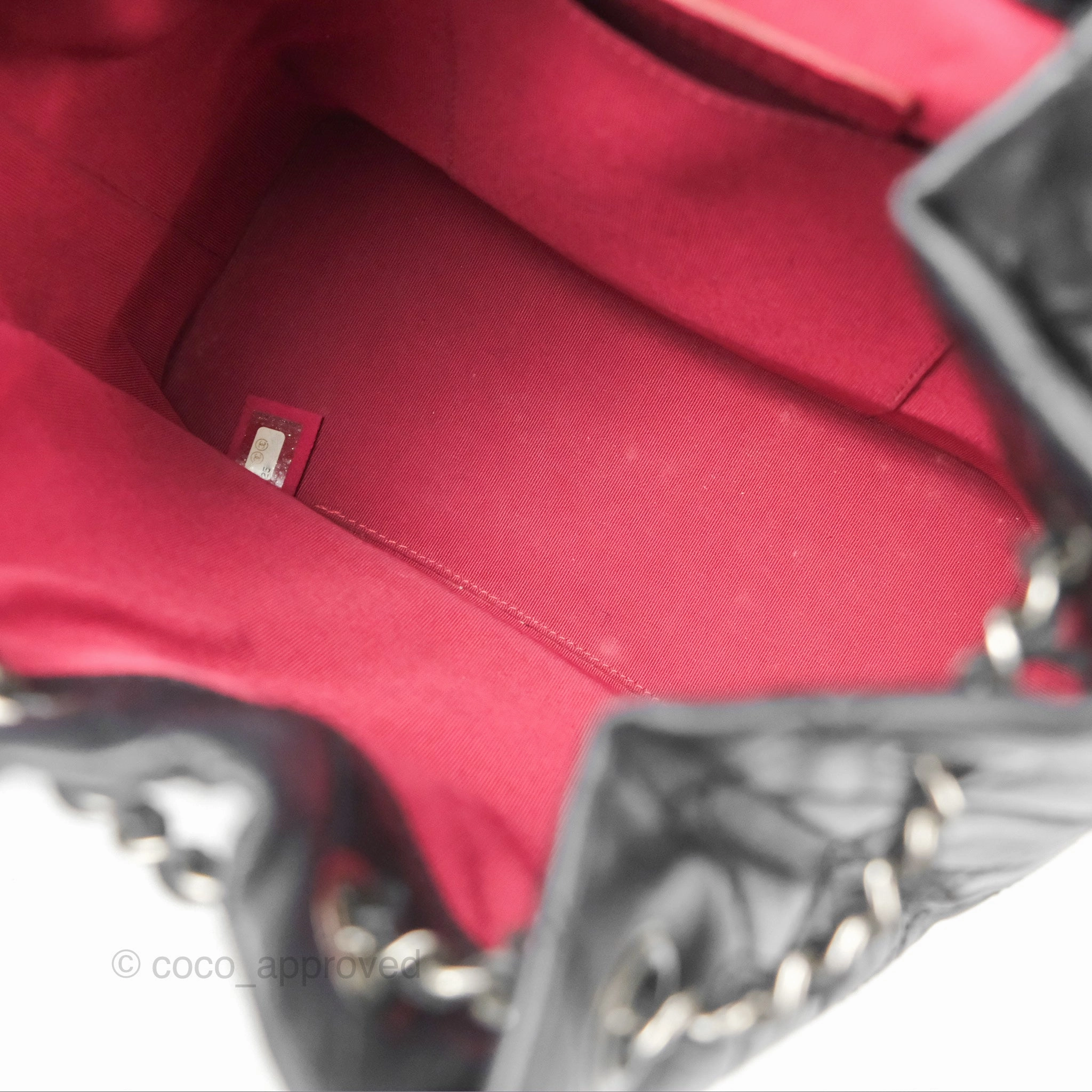 Chanel Small Gabrielle Backpack Quilted Black Aged Calfskin
