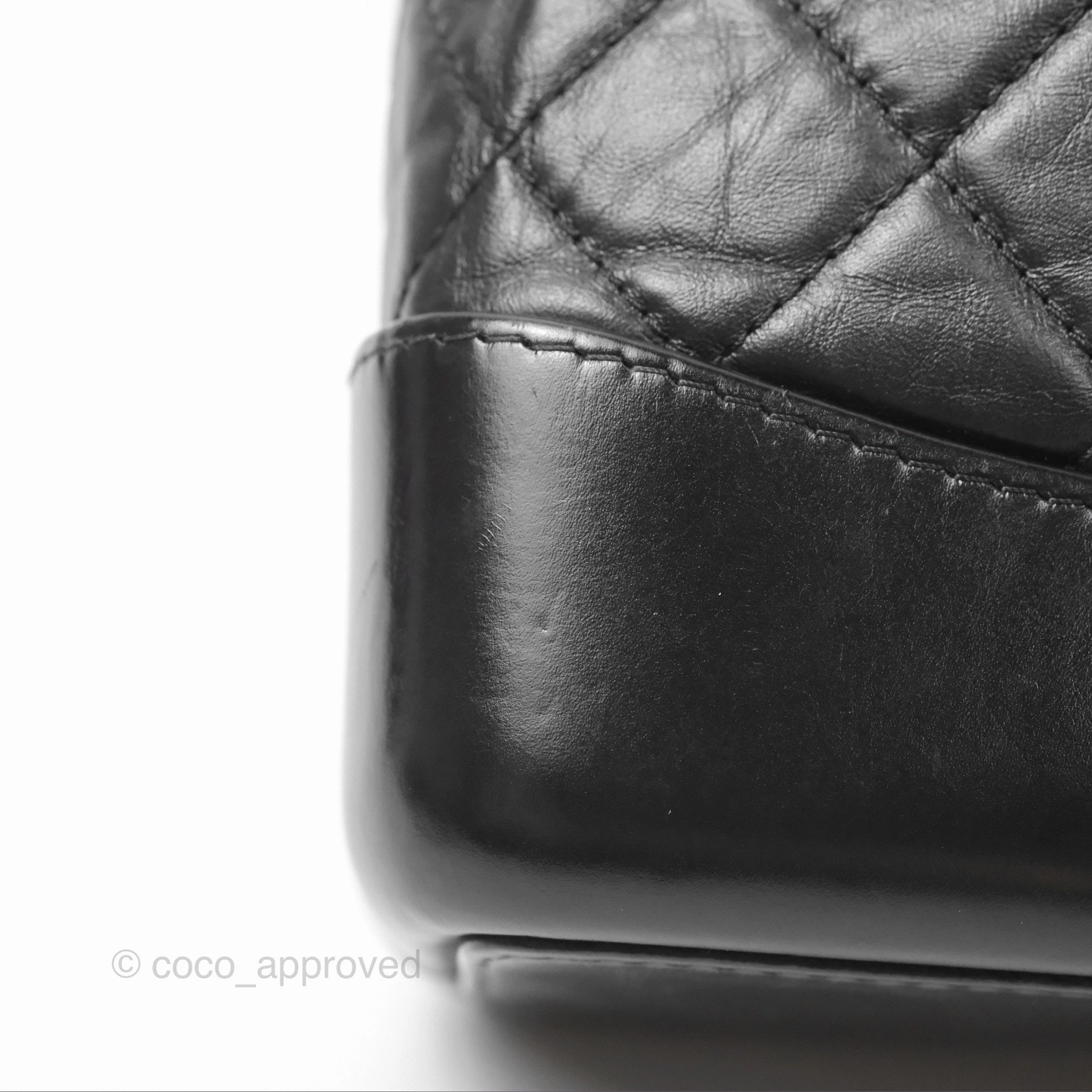 Chanel Small Gabrielle Backpack Quilted Black Aged Calfskin