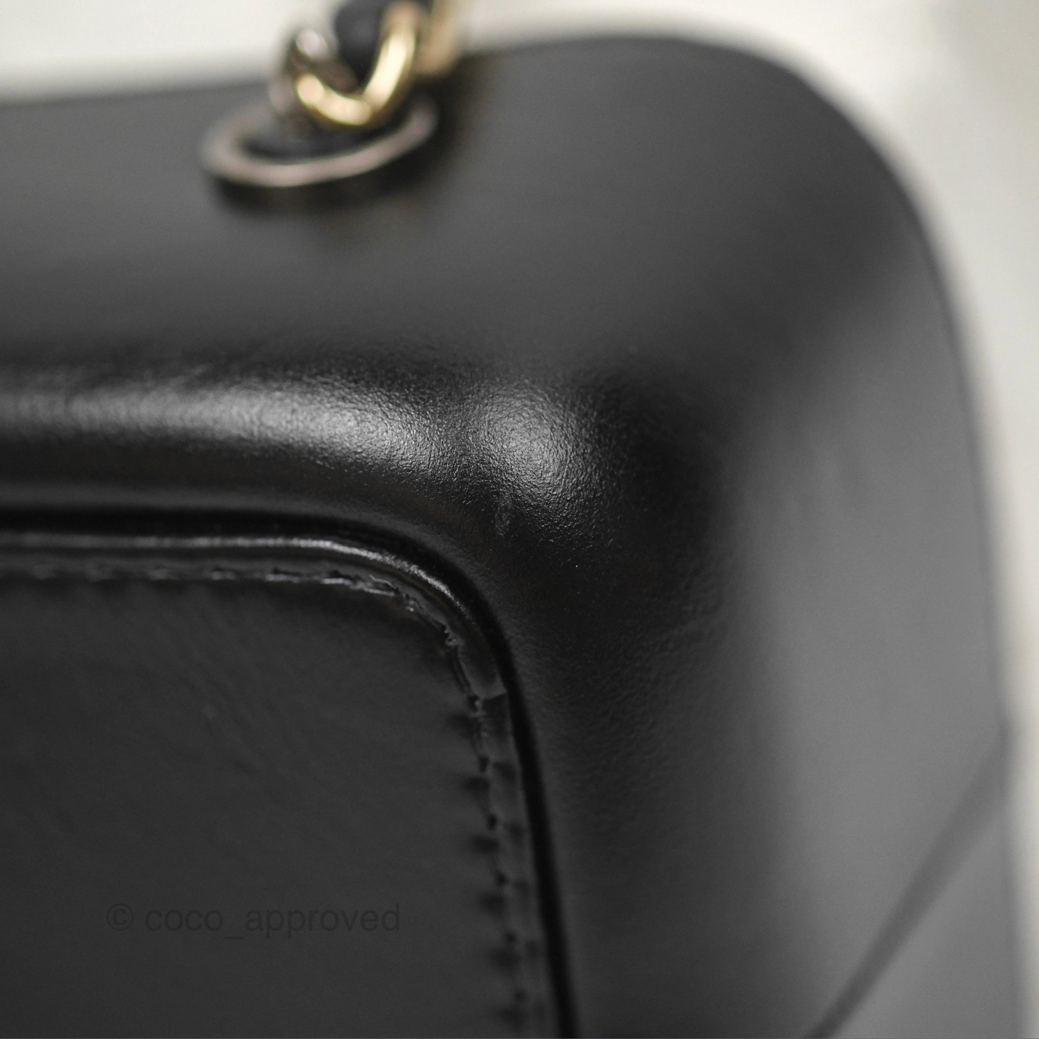 Chanel Small Gabrielle Backpack White Black Aged Calfskin