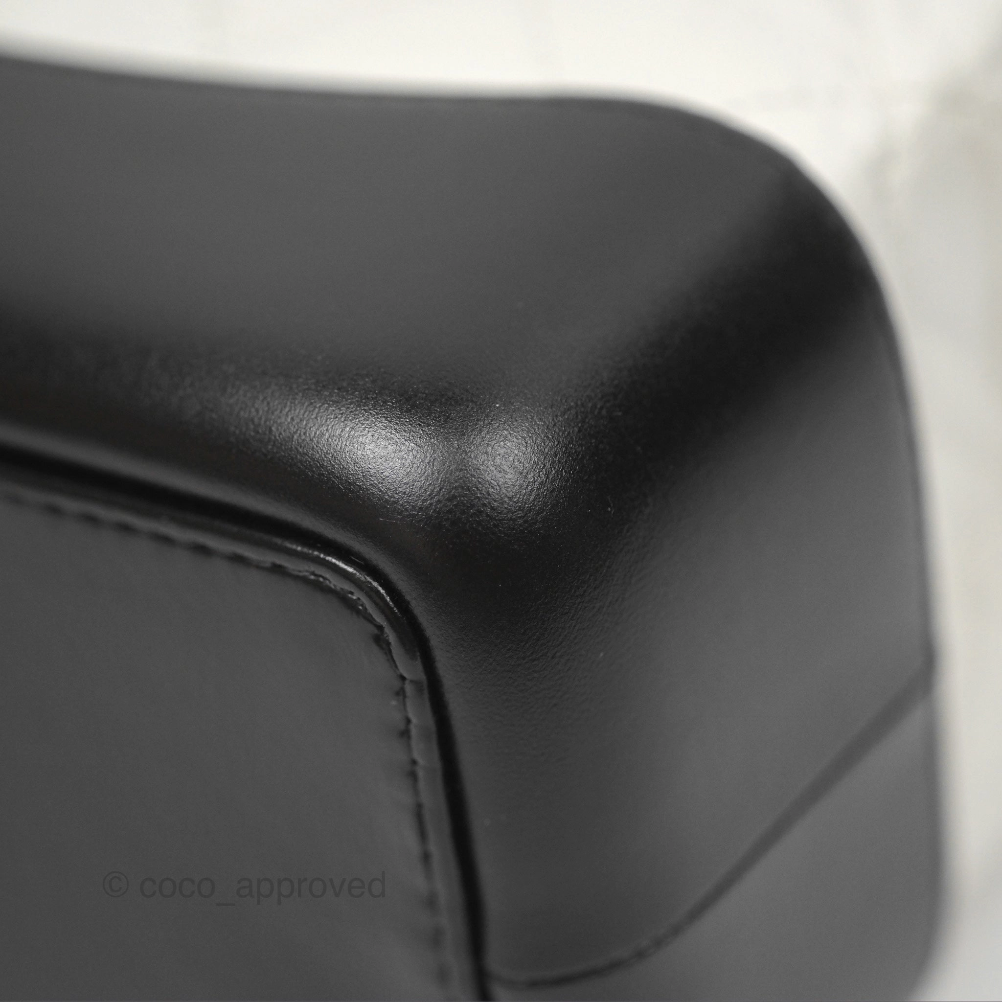 Chanel Small Gabrielle Backpack White Black Aged Calfskin