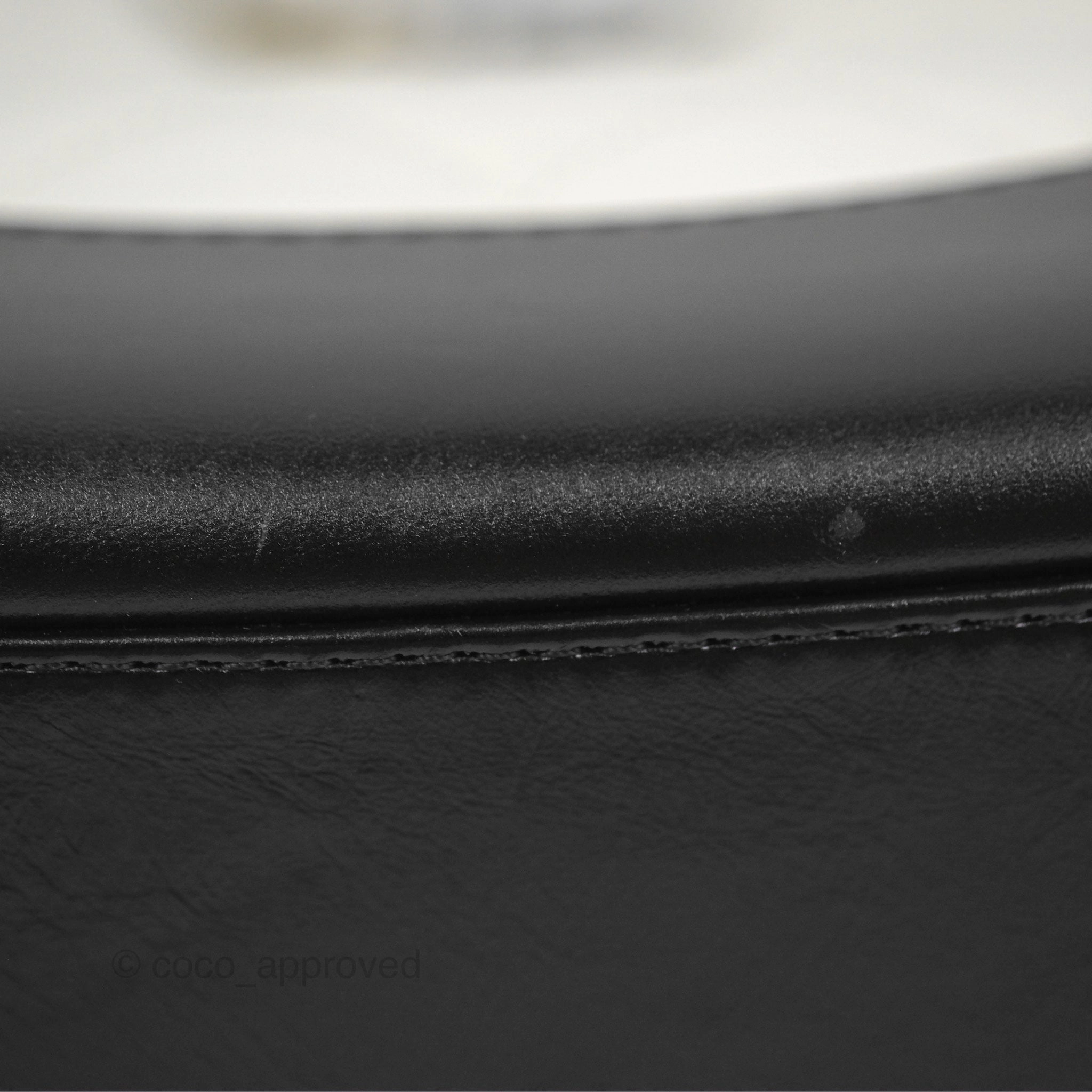 Chanel Small Gabrielle Backpack White Black Aged Calfskin