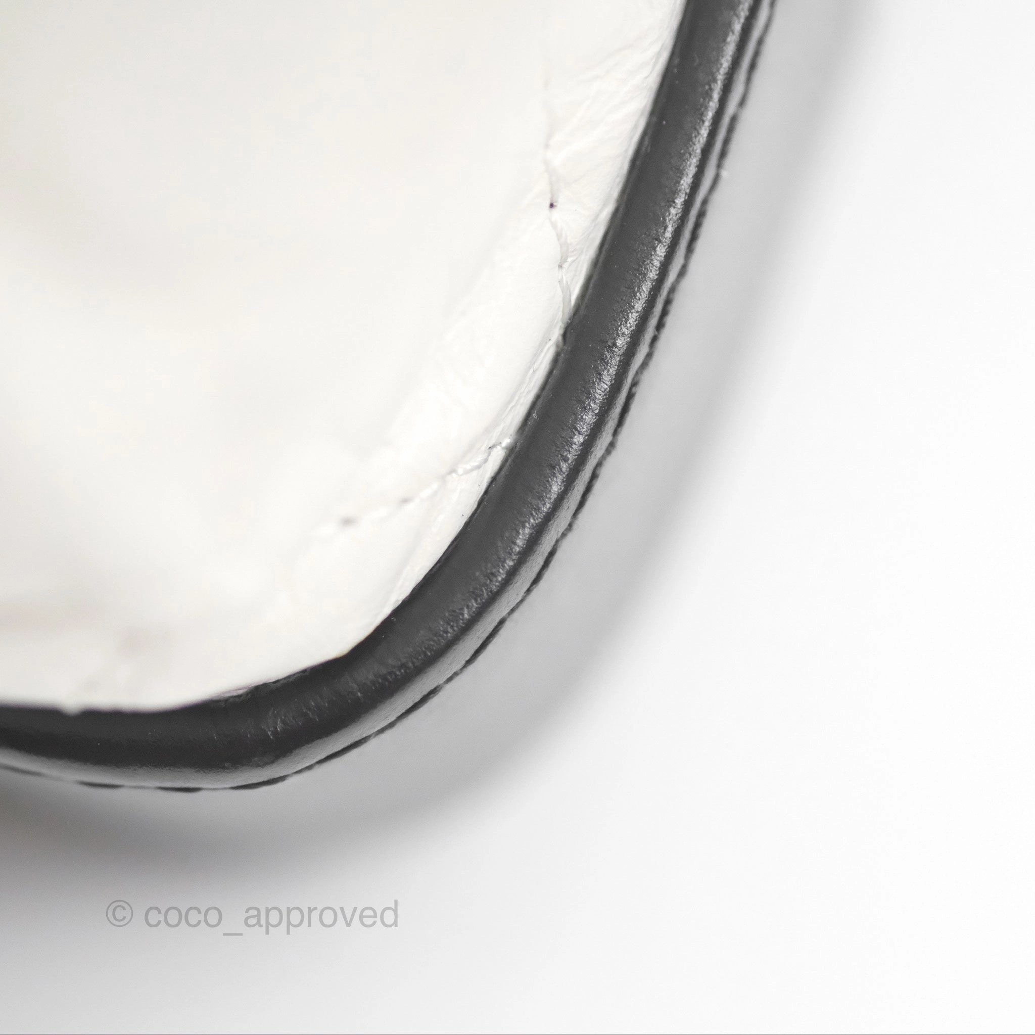Chanel Small Gabrielle Backpack White Black Aged Calfskin