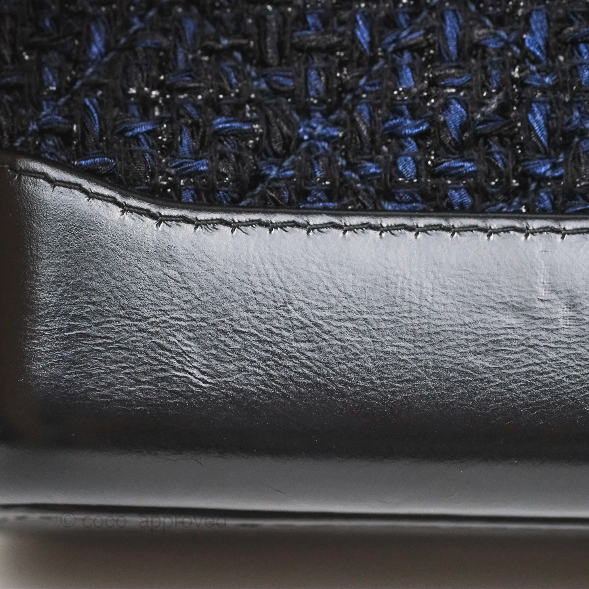 Chanel Small Gabrielle Hobo Black Navy Tweed
