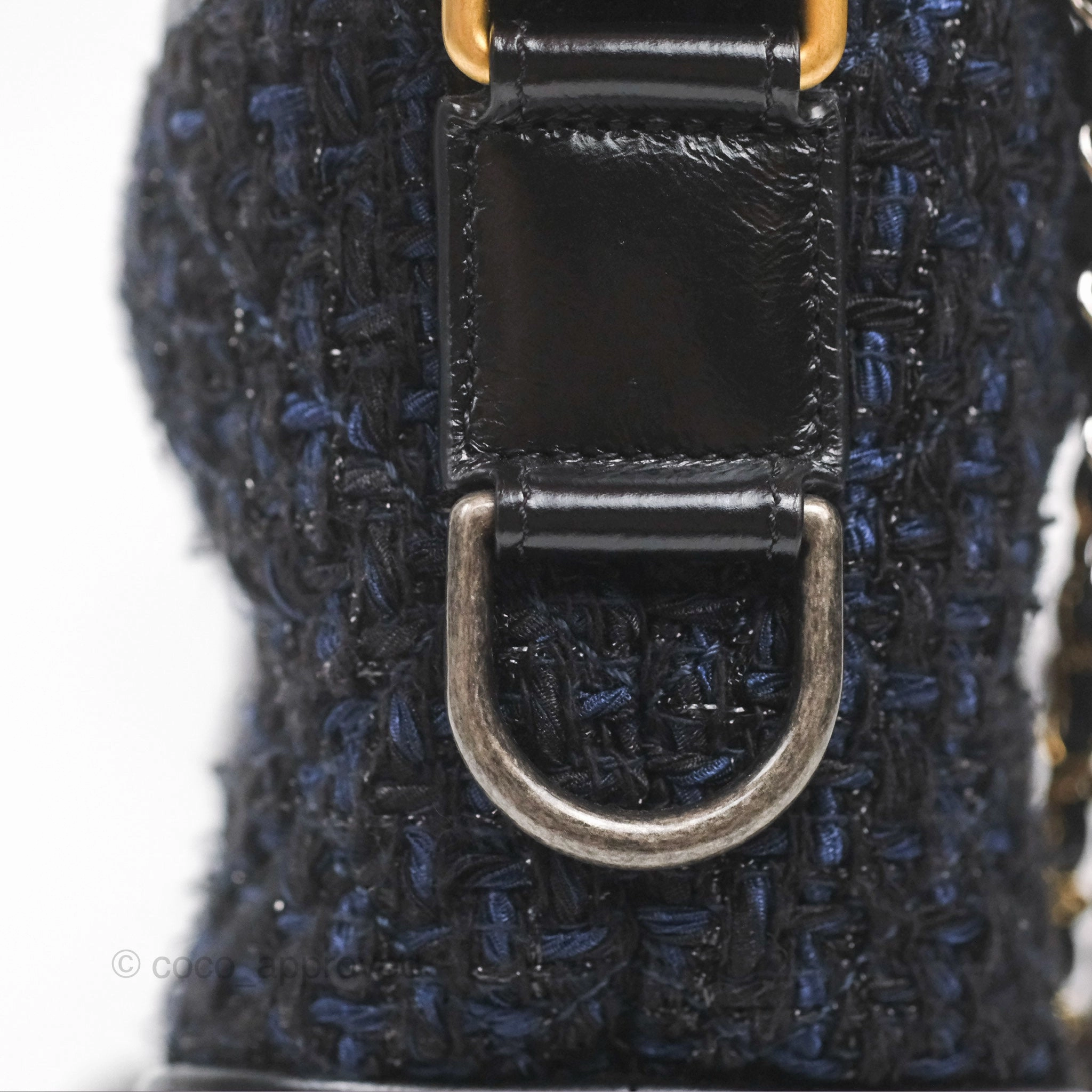 Chanel Small Gabrielle Hobo Black Navy Tweed