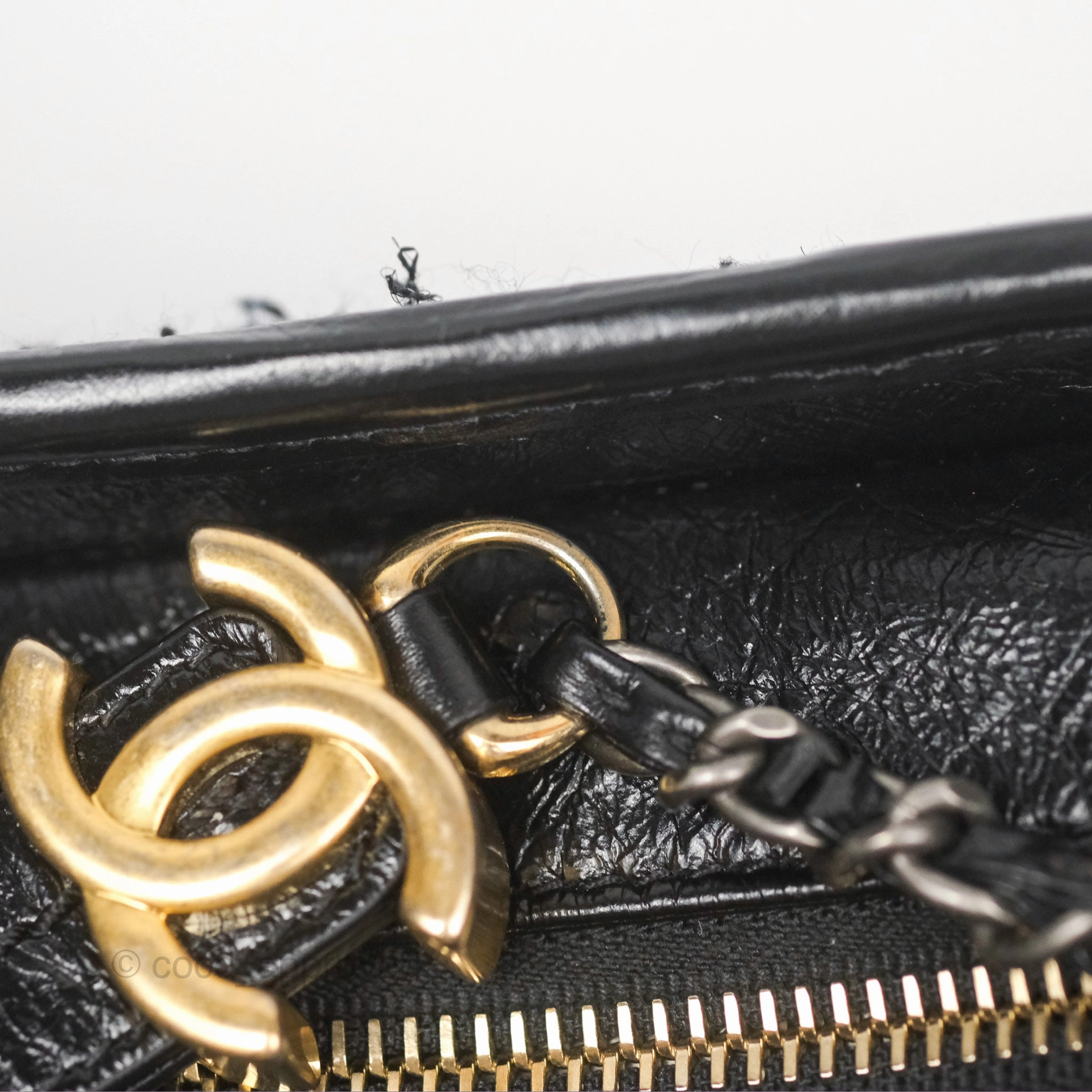 Chanel Small Gabrielle Hobo Black Navy Tweed