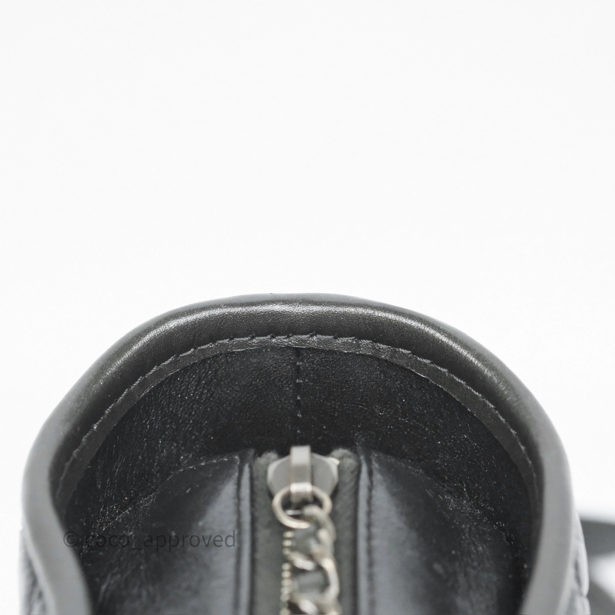 Chanel Small Gabrielle Hobo Chevron Iridescent Grey Aged Calfskin