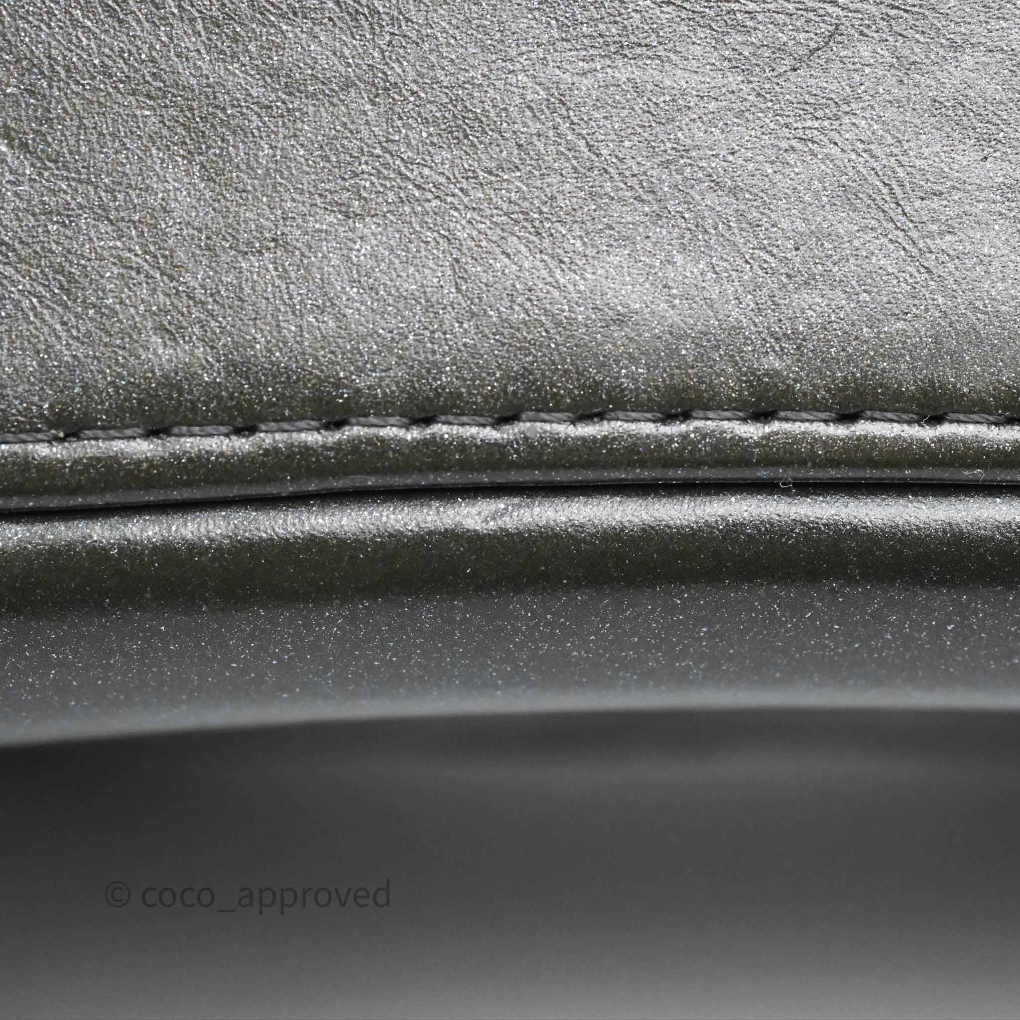 Chanel Small Gabrielle Hobo Chevron Iridescent Grey Aged Calfskin