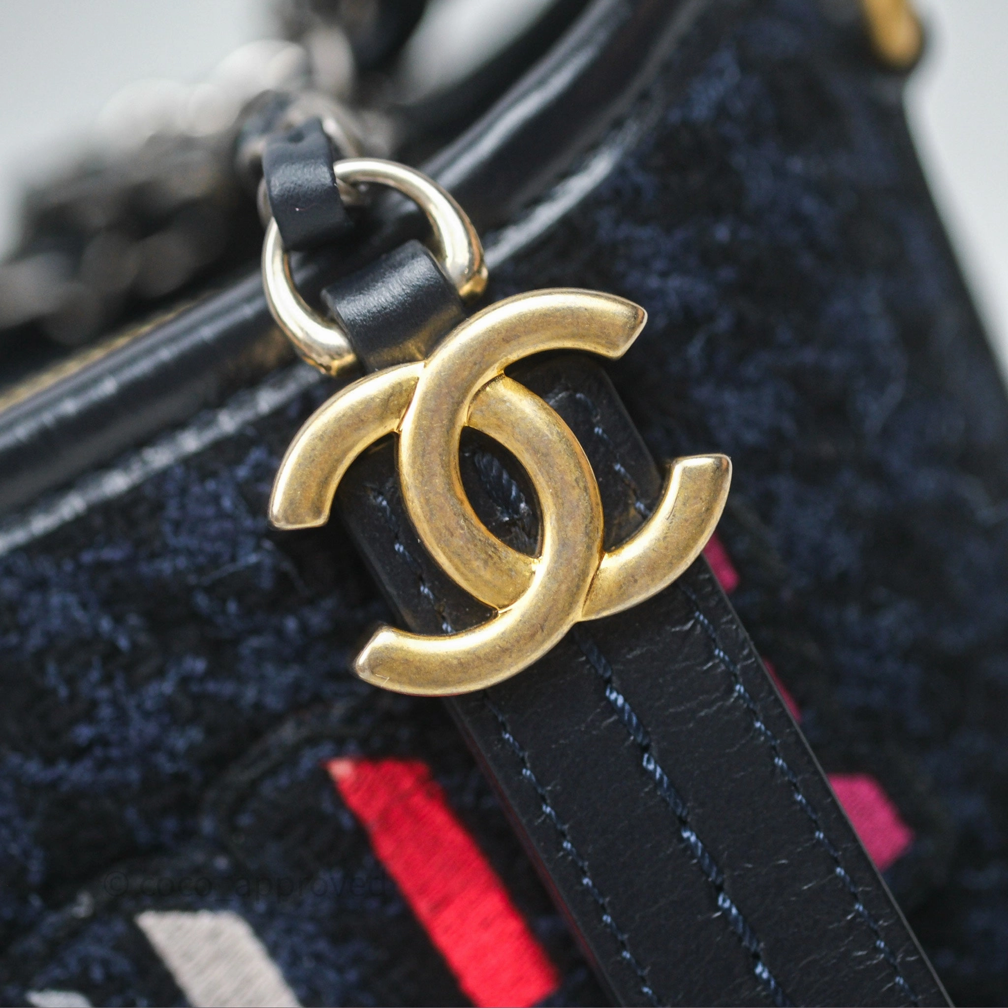 Chanel Small Gabrielle Hobo Navy Tweed