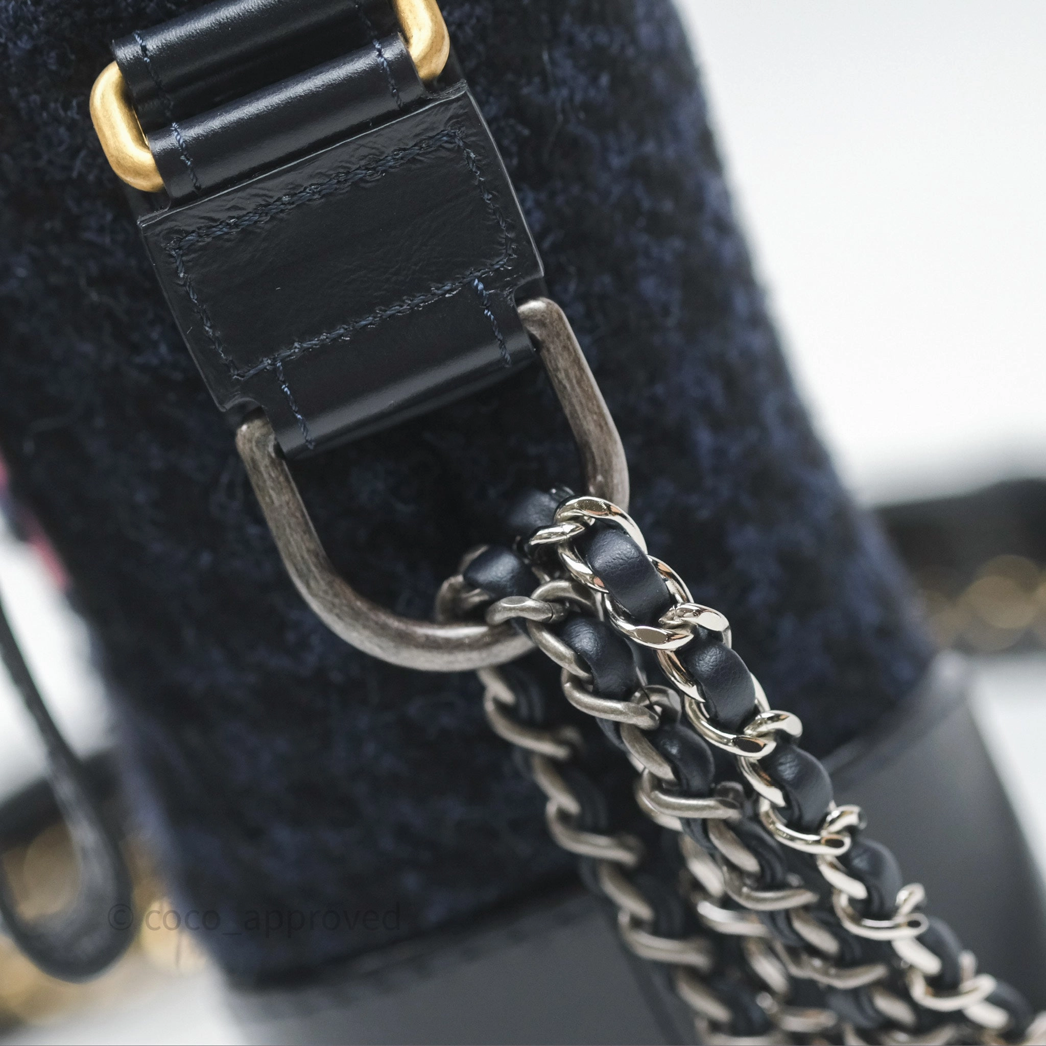 Chanel Small Gabrielle Hobo Navy Tweed
