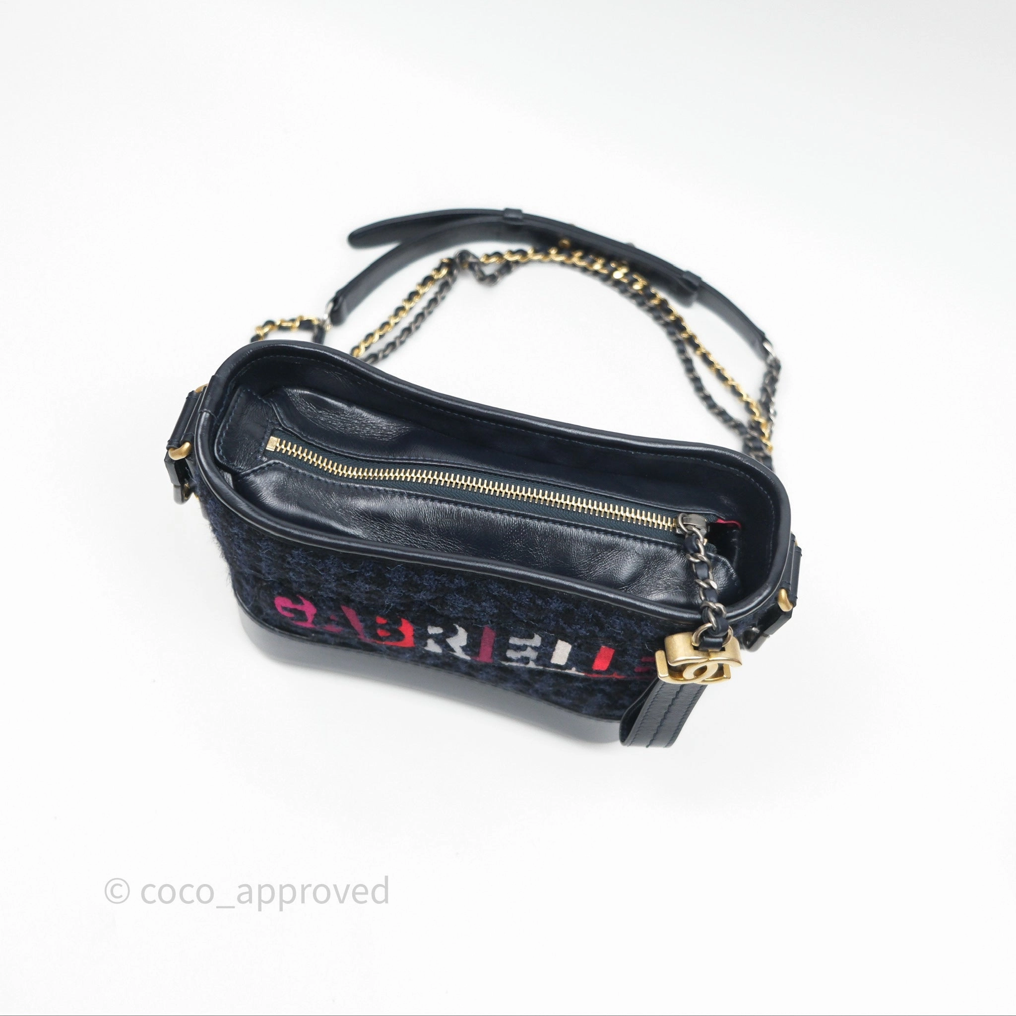 Chanel Small Gabrielle Hobo Navy Tweed