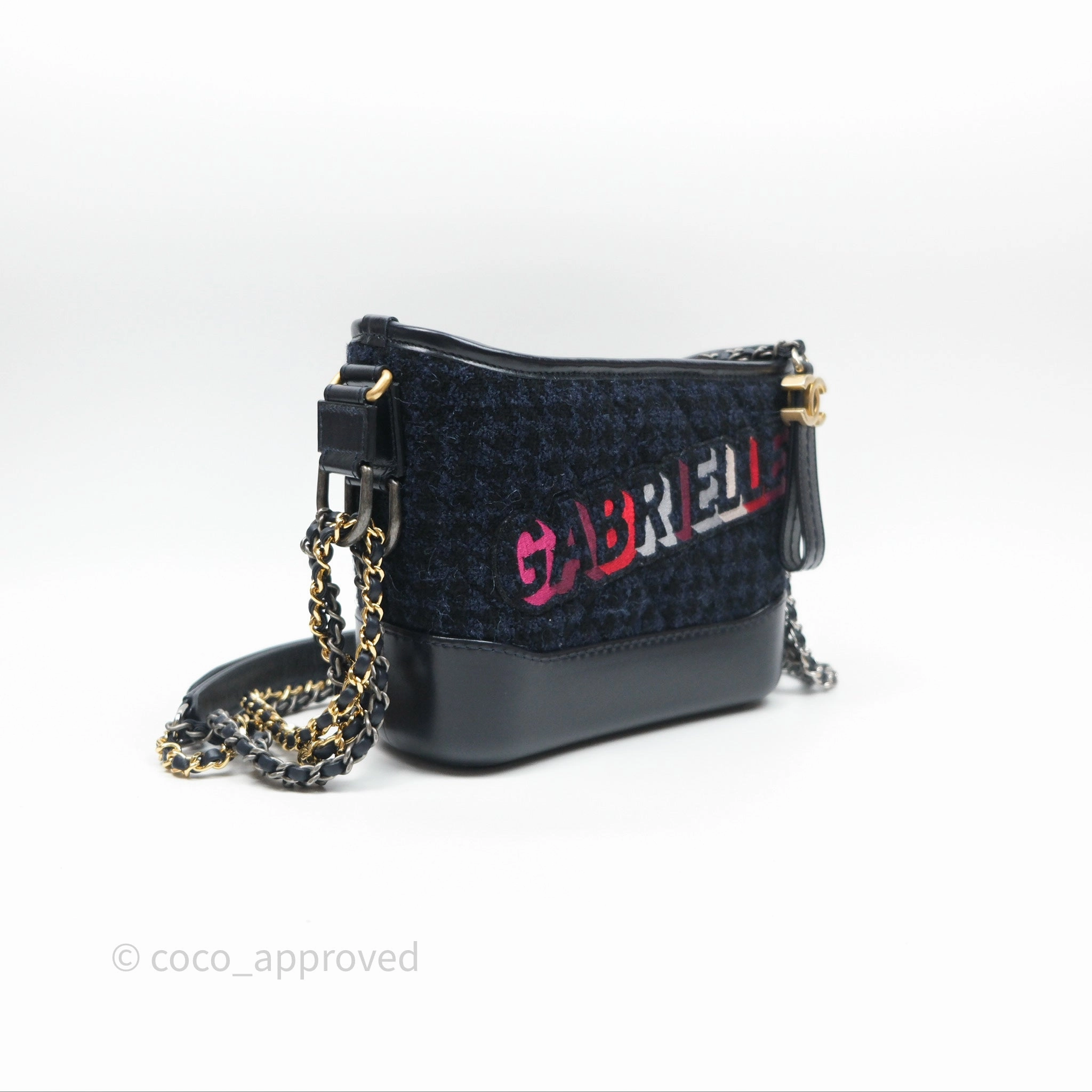 Chanel Small Gabrielle Hobo Navy Tweed