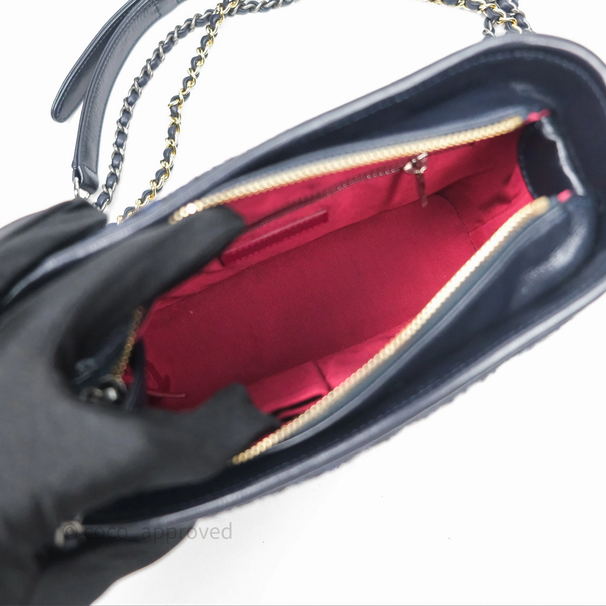 Chanel Small Gabrielle Hobo Navy Tweed
