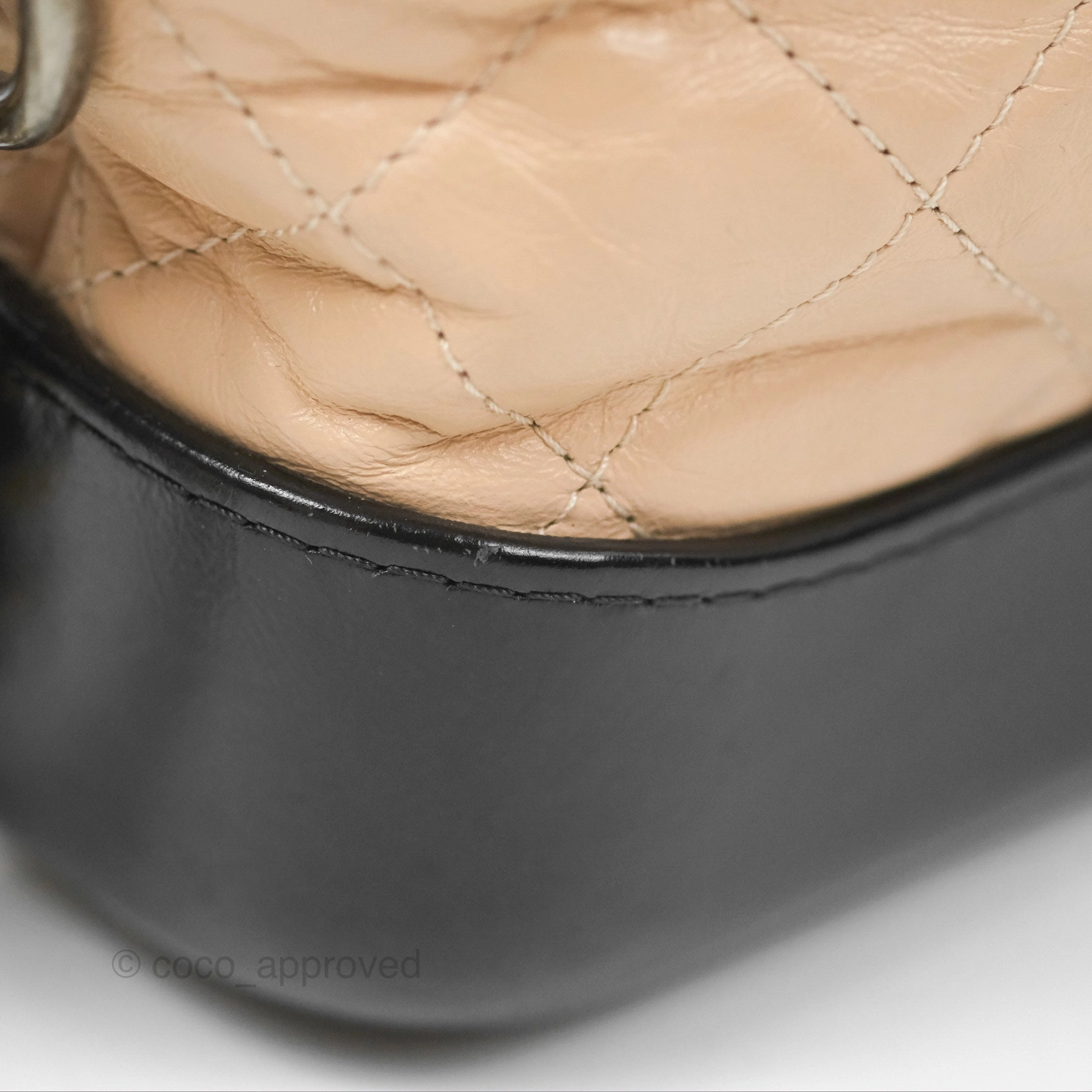Chanel Small Gabrielle Hobo Quilted Beige Back Aged Calfskin