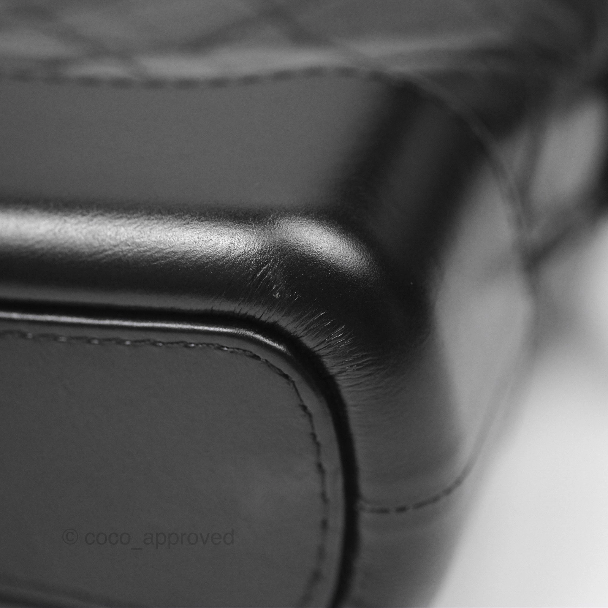 Chanel Small Gabrielle Hobo Quilted Black Aged Calfskin