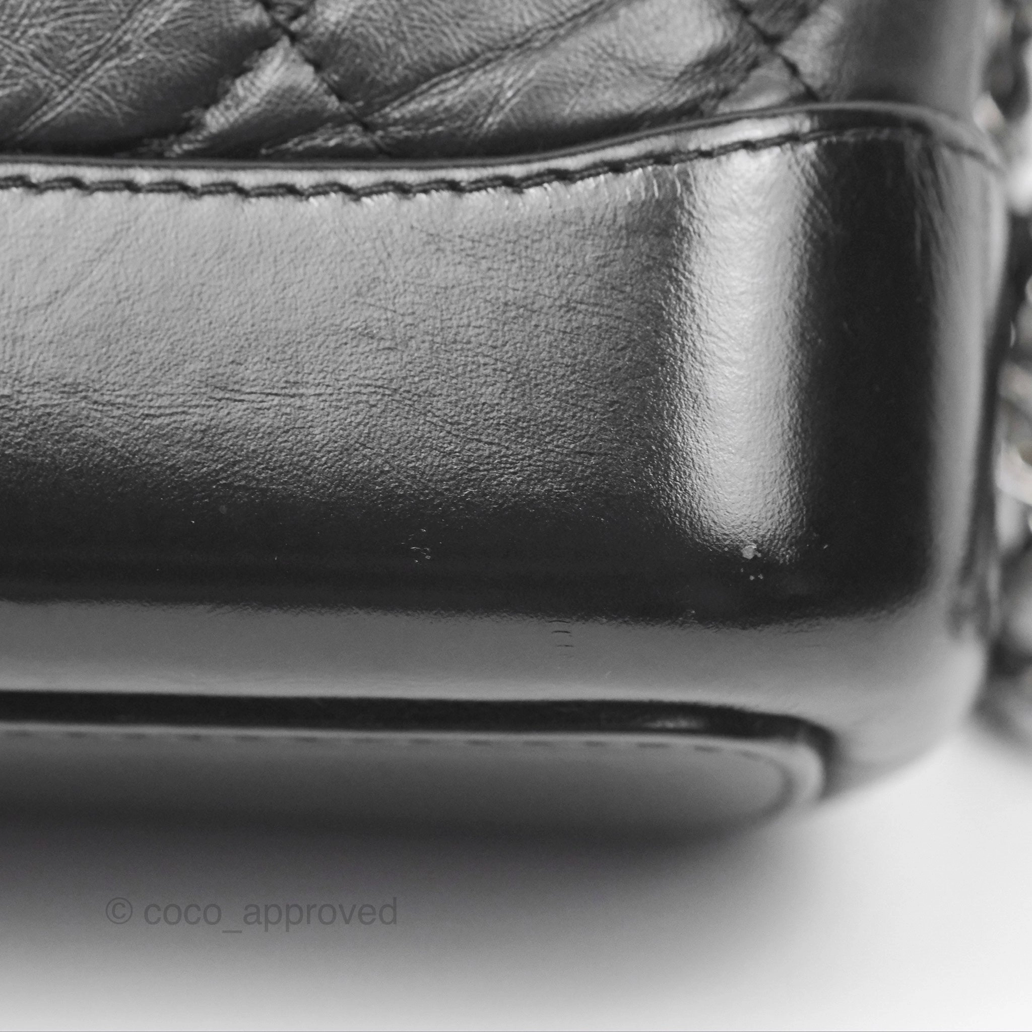Chanel Small Gabrielle Hobo Quilted Black Aged Calfskin