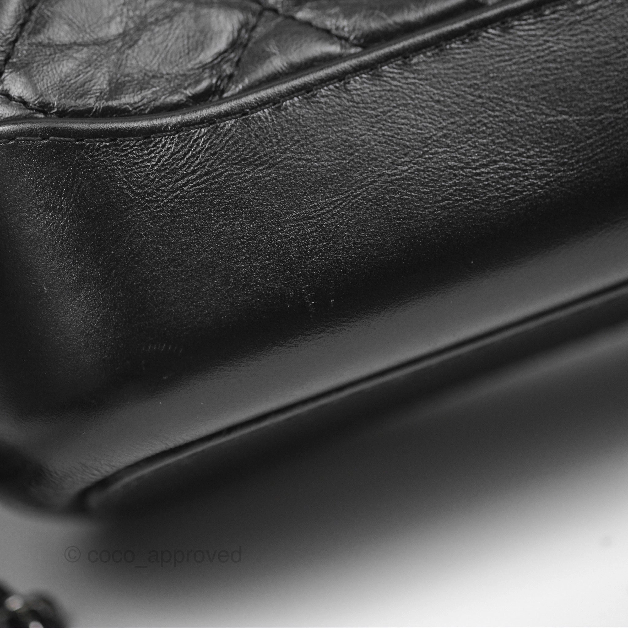 Chanel Small Gabrielle Hobo Quilted Black Aged Calfskin