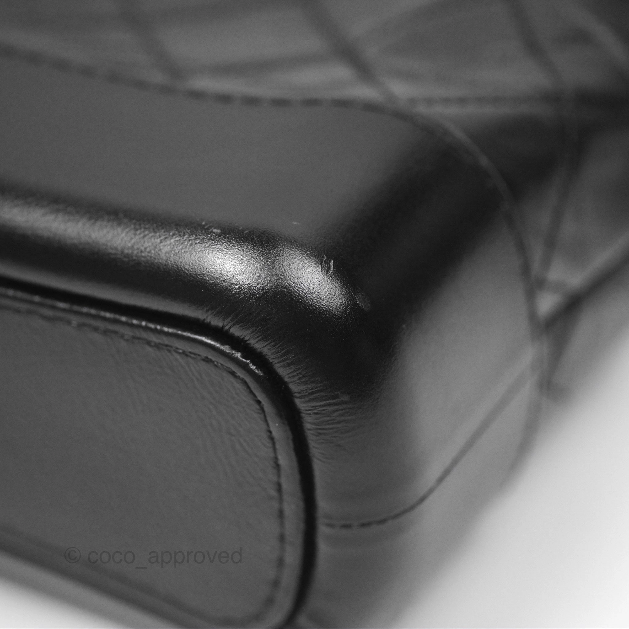 Chanel Small Gabrielle Hobo Quilted Black Aged Calfskin