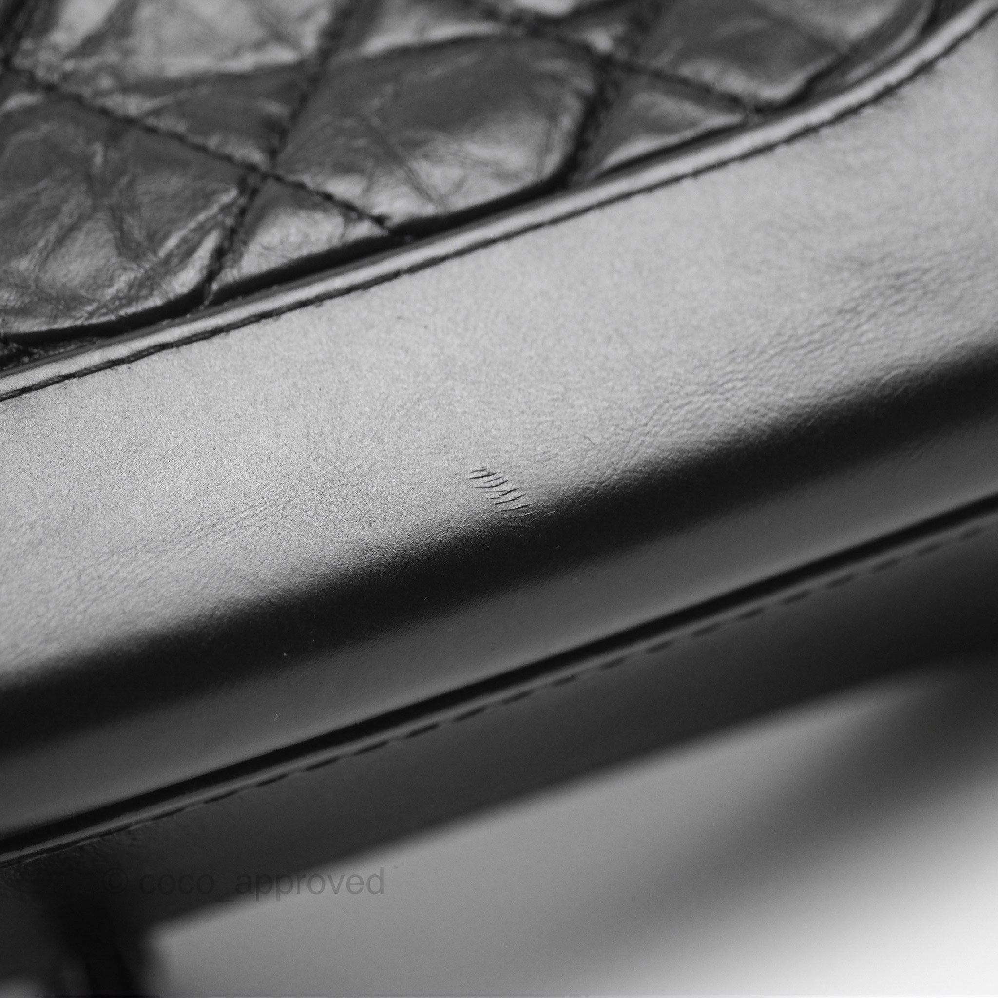 Chanel Small Gabrielle Hobo Quilted Black Aged Calfskin