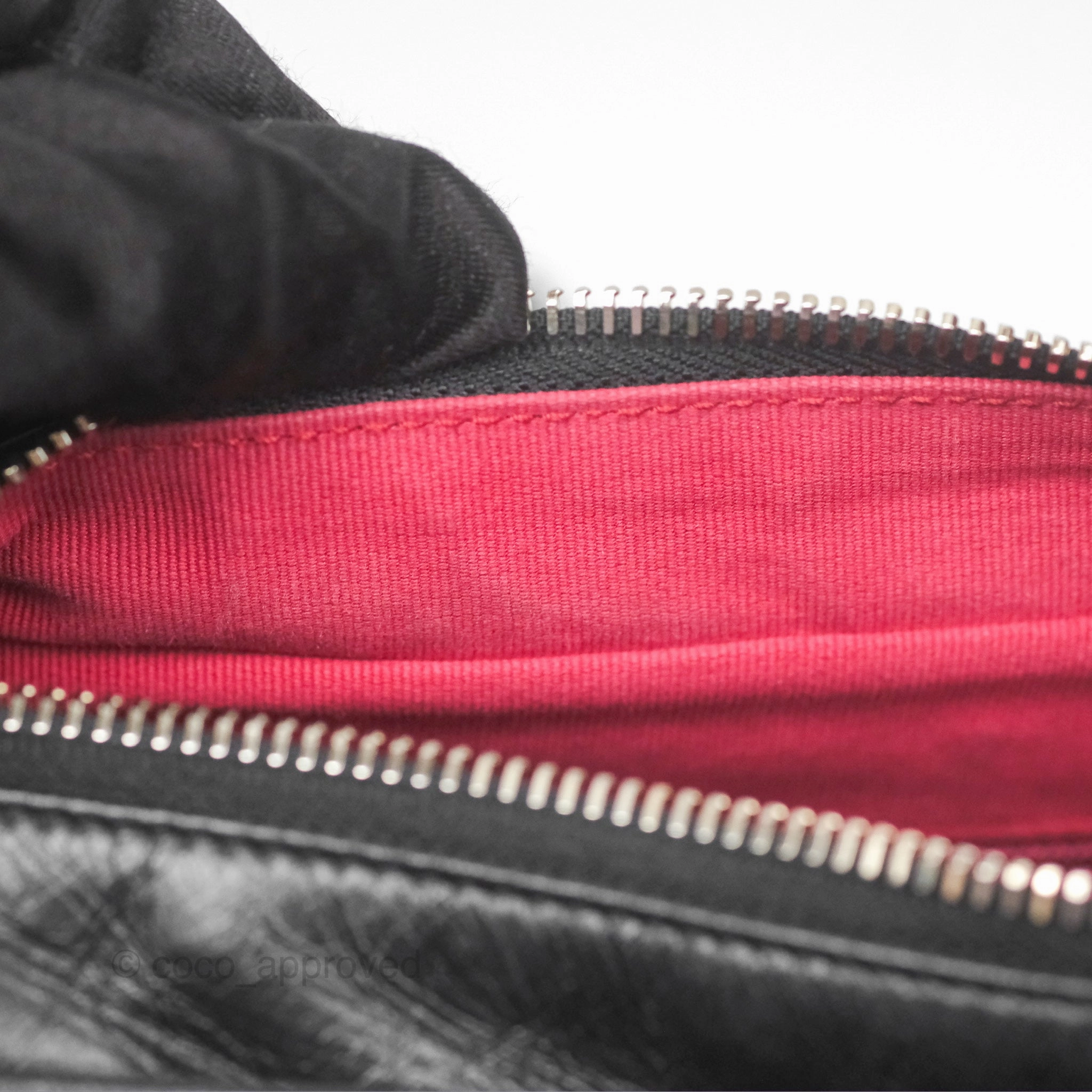 Chanel Small Gabrielle Hobo Quilted Black Aged Calfskin