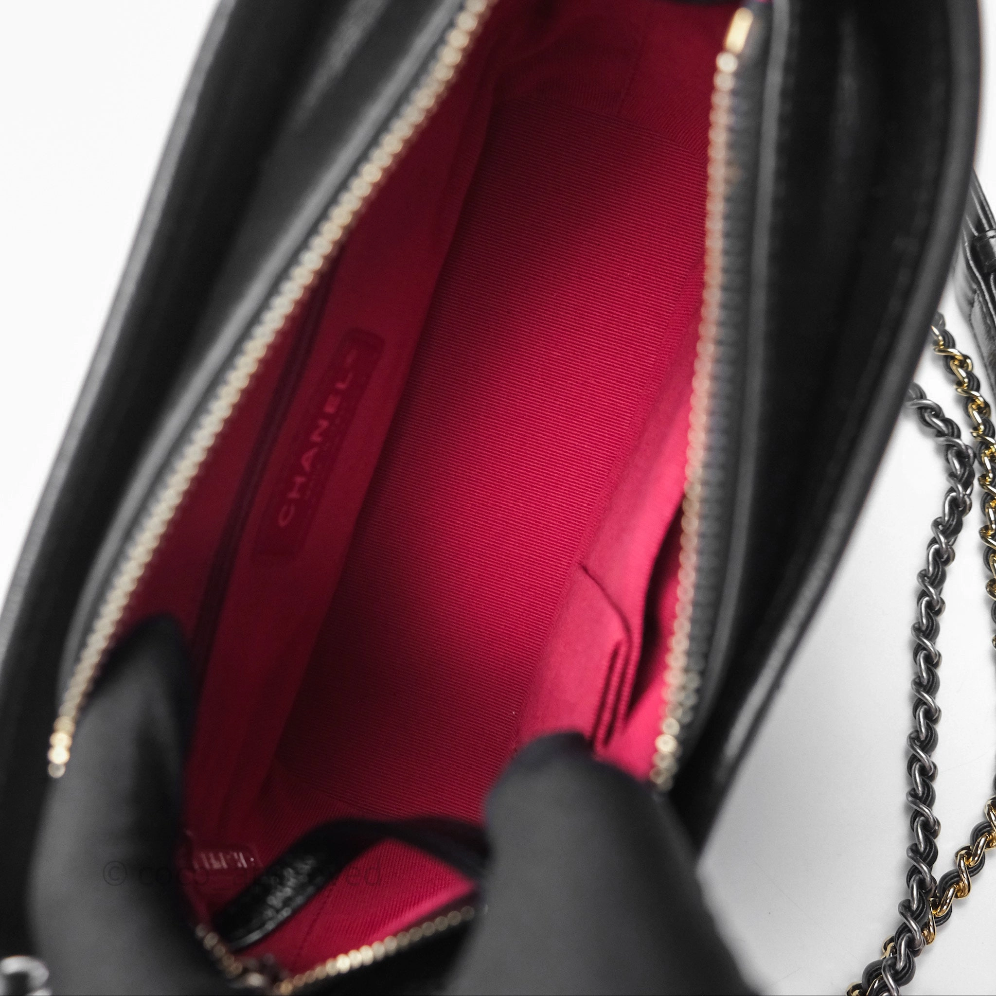 Chanel Small Gabrielle Hobo Quilted Black Aged Calfskin