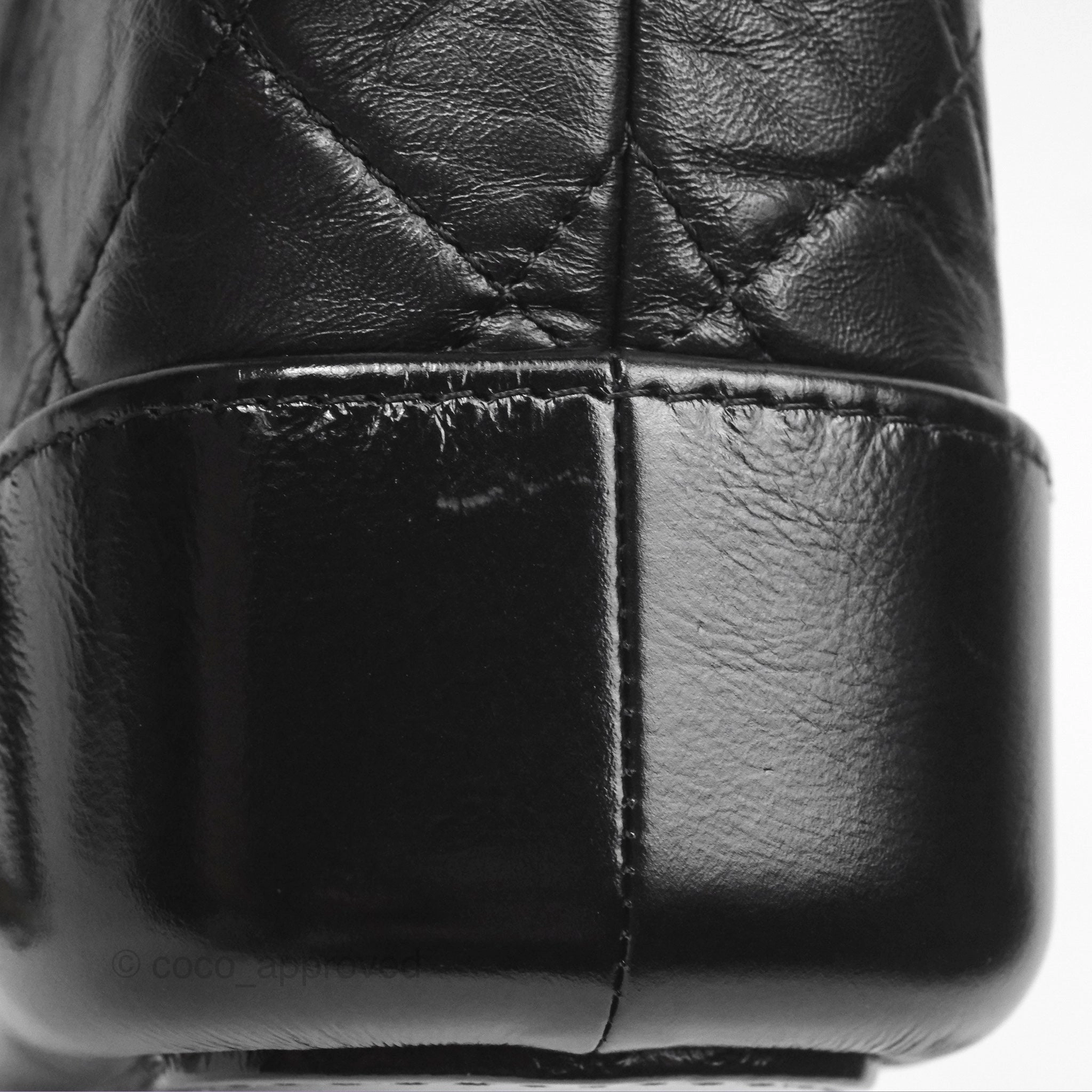 Chanel Small Gabrielle Hobo Quilted Black Aged Calfskin