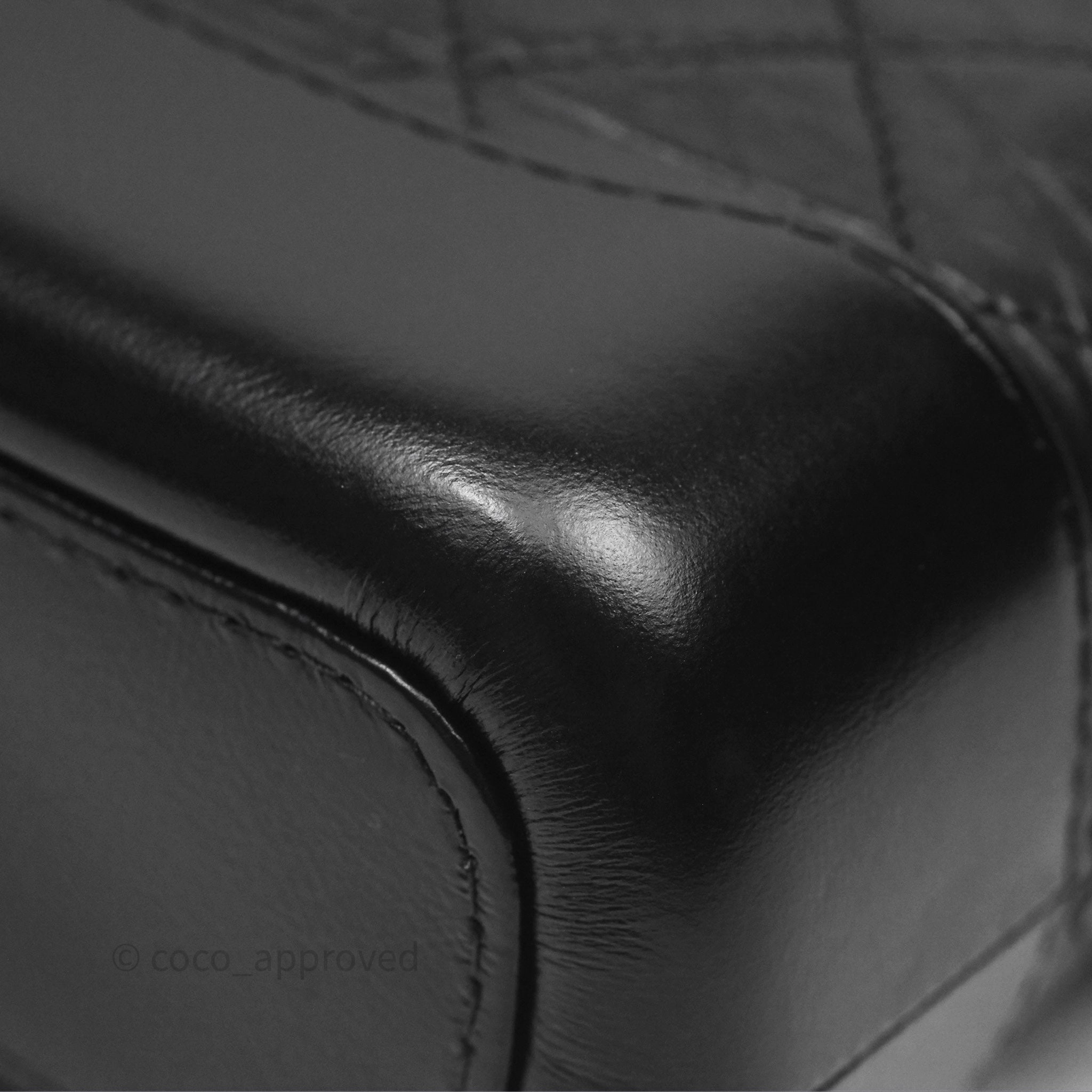 Chanel Small Gabrielle Hobo Quilted Black Aged Calfskin