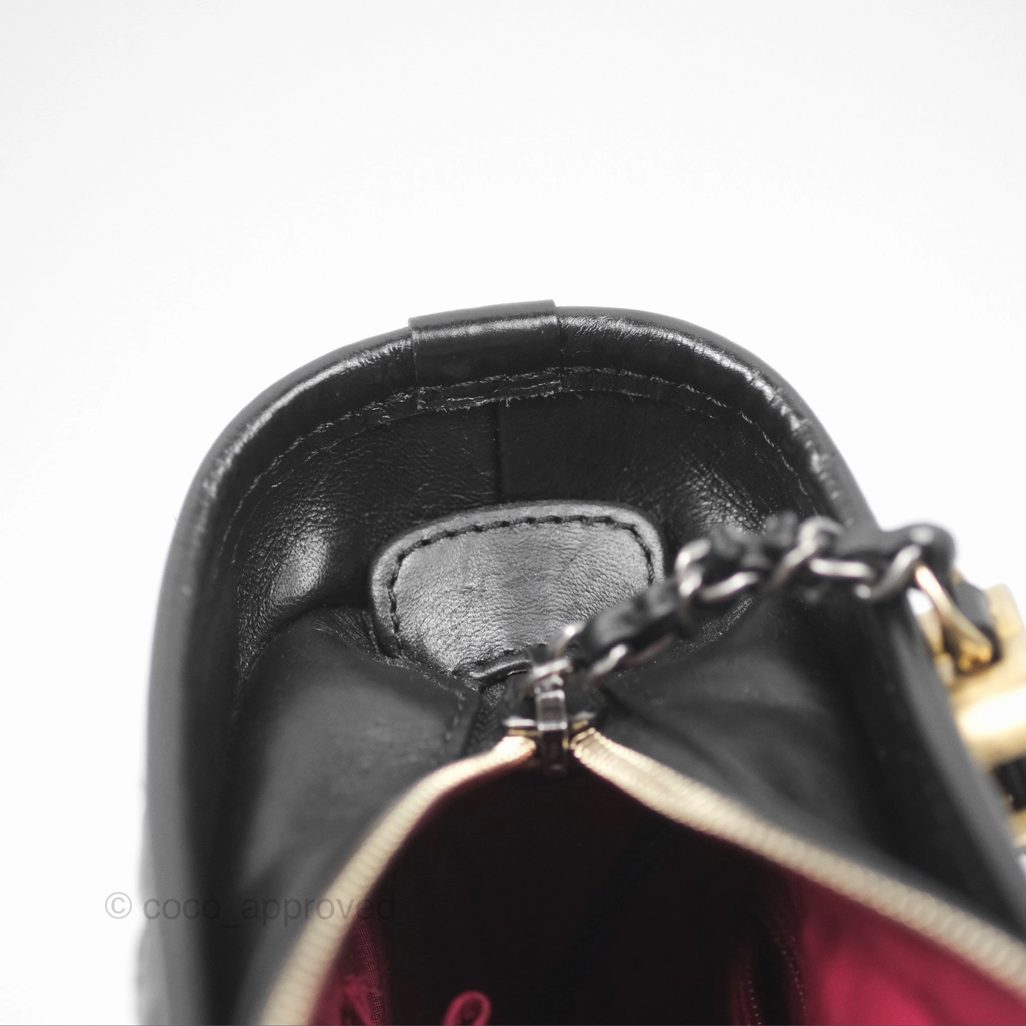Chanel Small Gabrielle Hobo Quilted Black Aged Calfskin