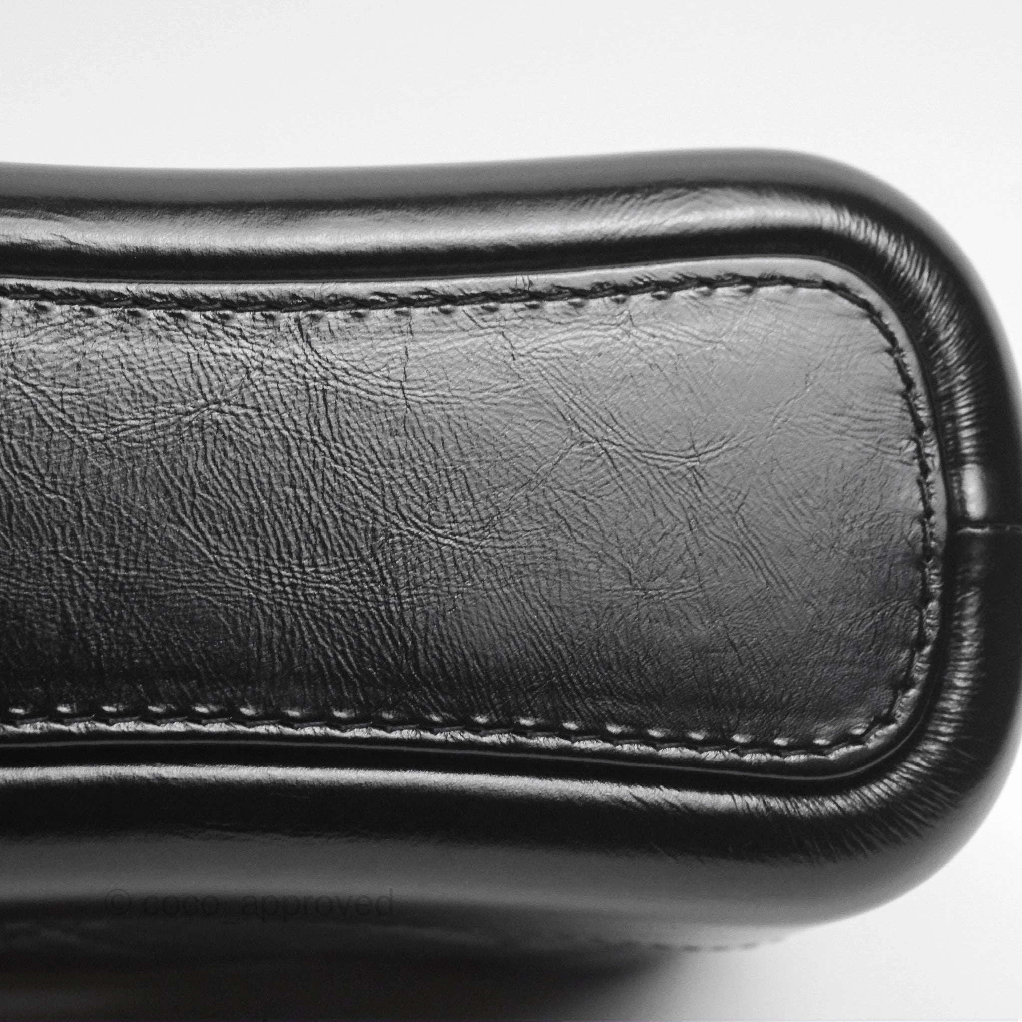 Chanel Small Gabrielle Hobo Quilted Black Aged Calfskin