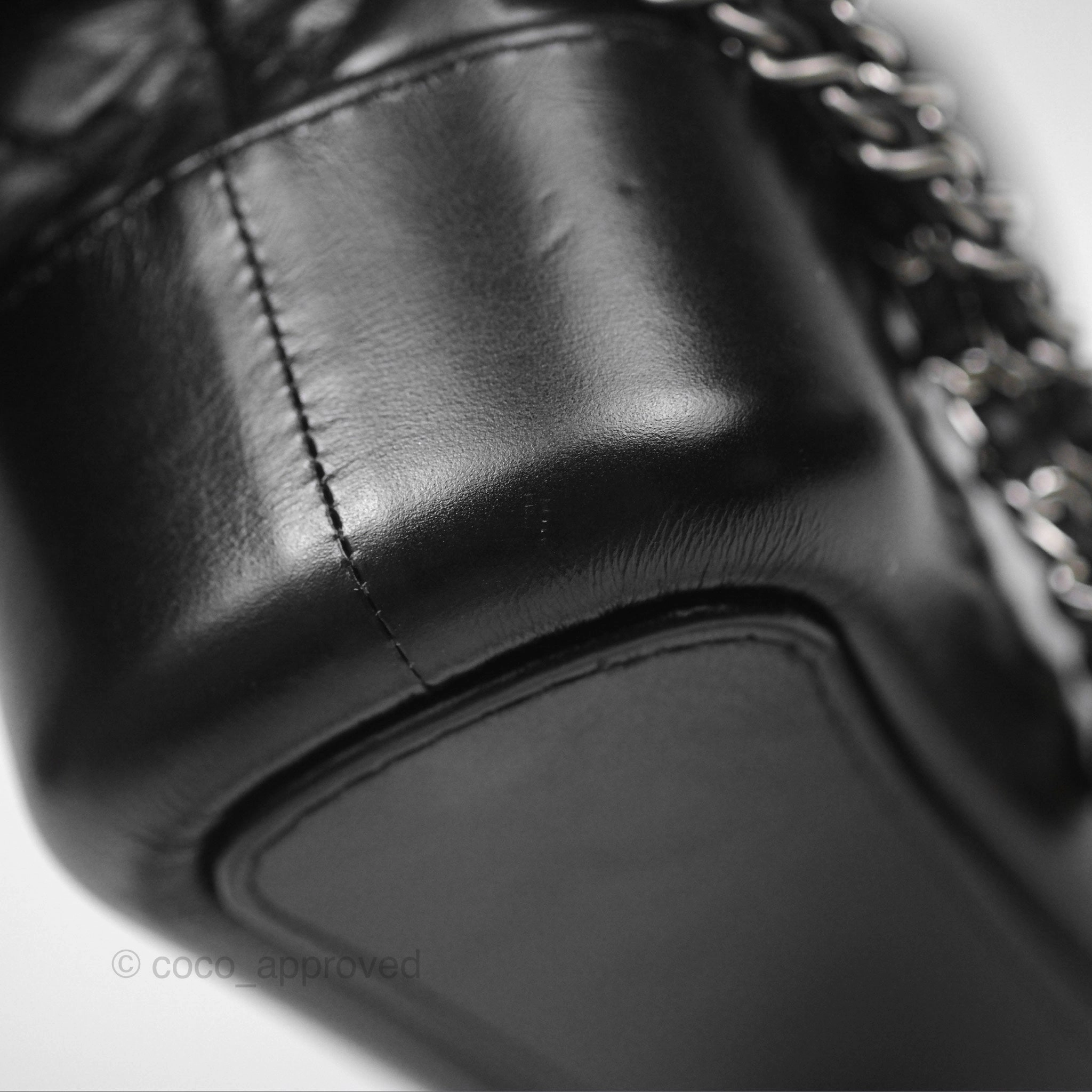Chanel Small Gabrielle Hobo Quilted Black Aged Calfskin