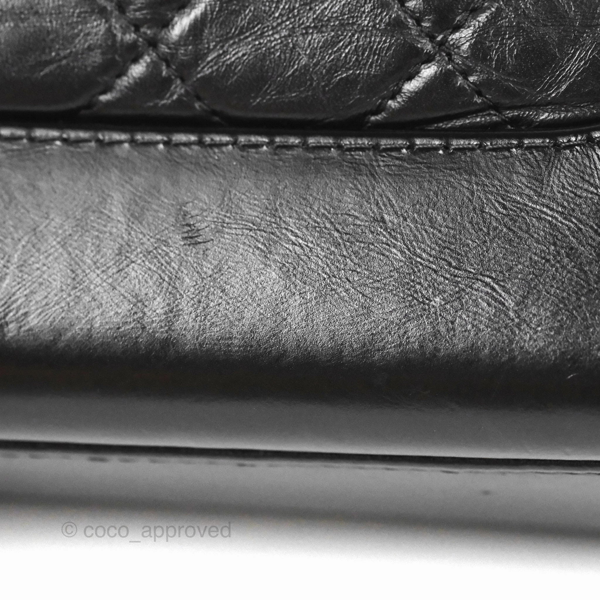 Chanel Small Gabrielle Hobo Quilted Black Aged Calfskin