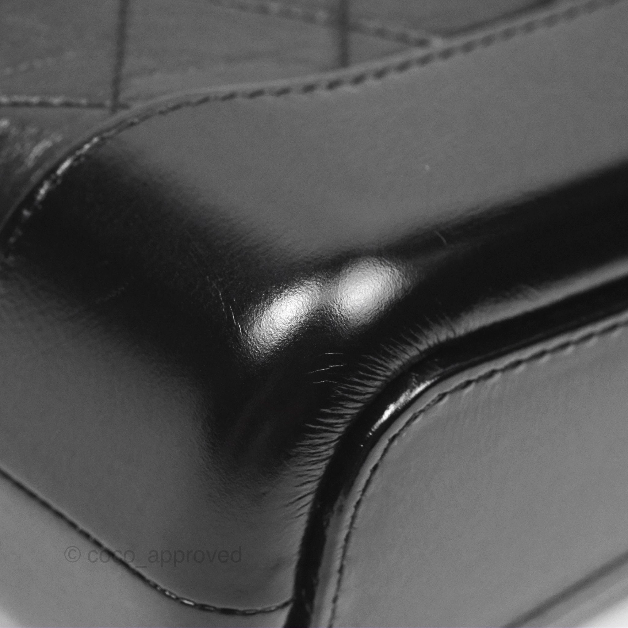 Chanel Small Gabrielle Hobo Quilted Black Aged Calfskin