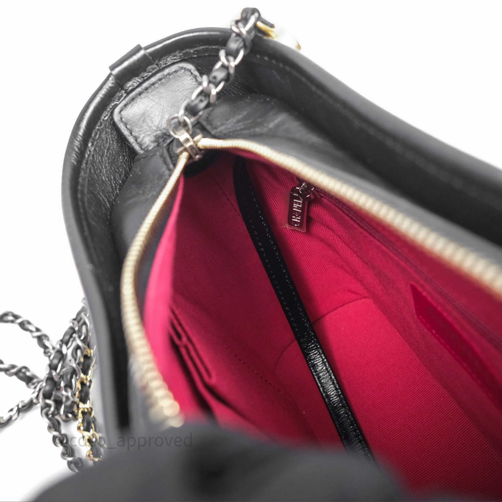 Chanel Small Gabrielle Hobo Quilted Black Aged Calfskin