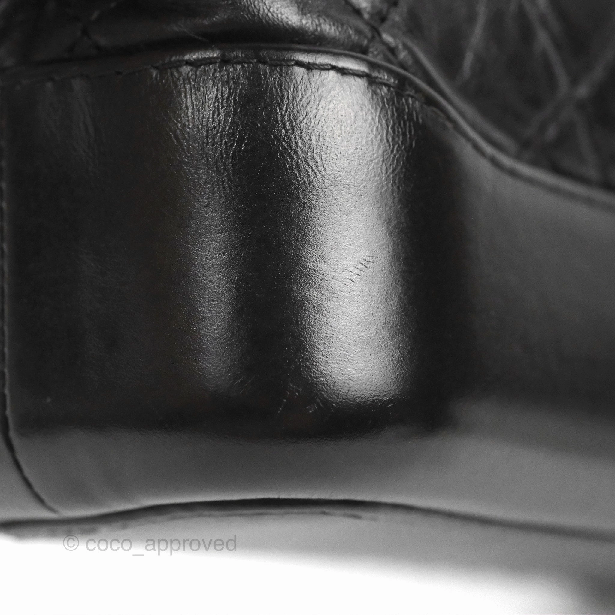Chanel Small Gabrielle Hobo Quilted Black Aged Calfskin
